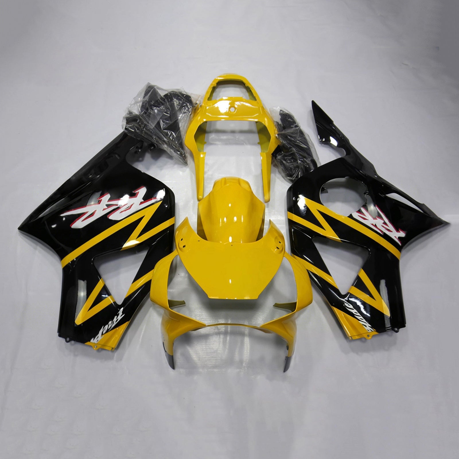 Amotopart 2002-2003 Honda CBR954 gul/svart kåpa