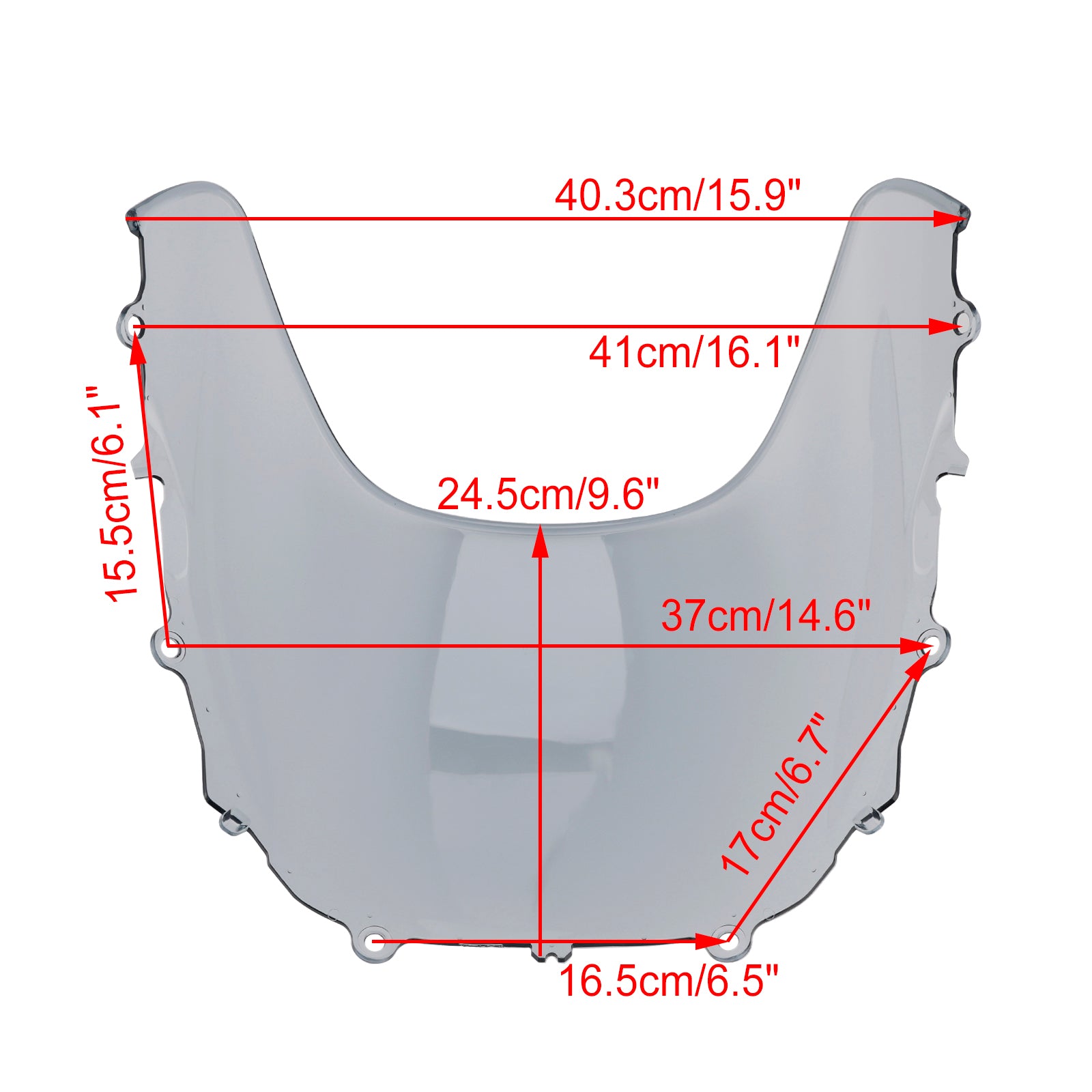 2024-2025 YAMAHA XSR900 GP vindrutan vindruta + fäste