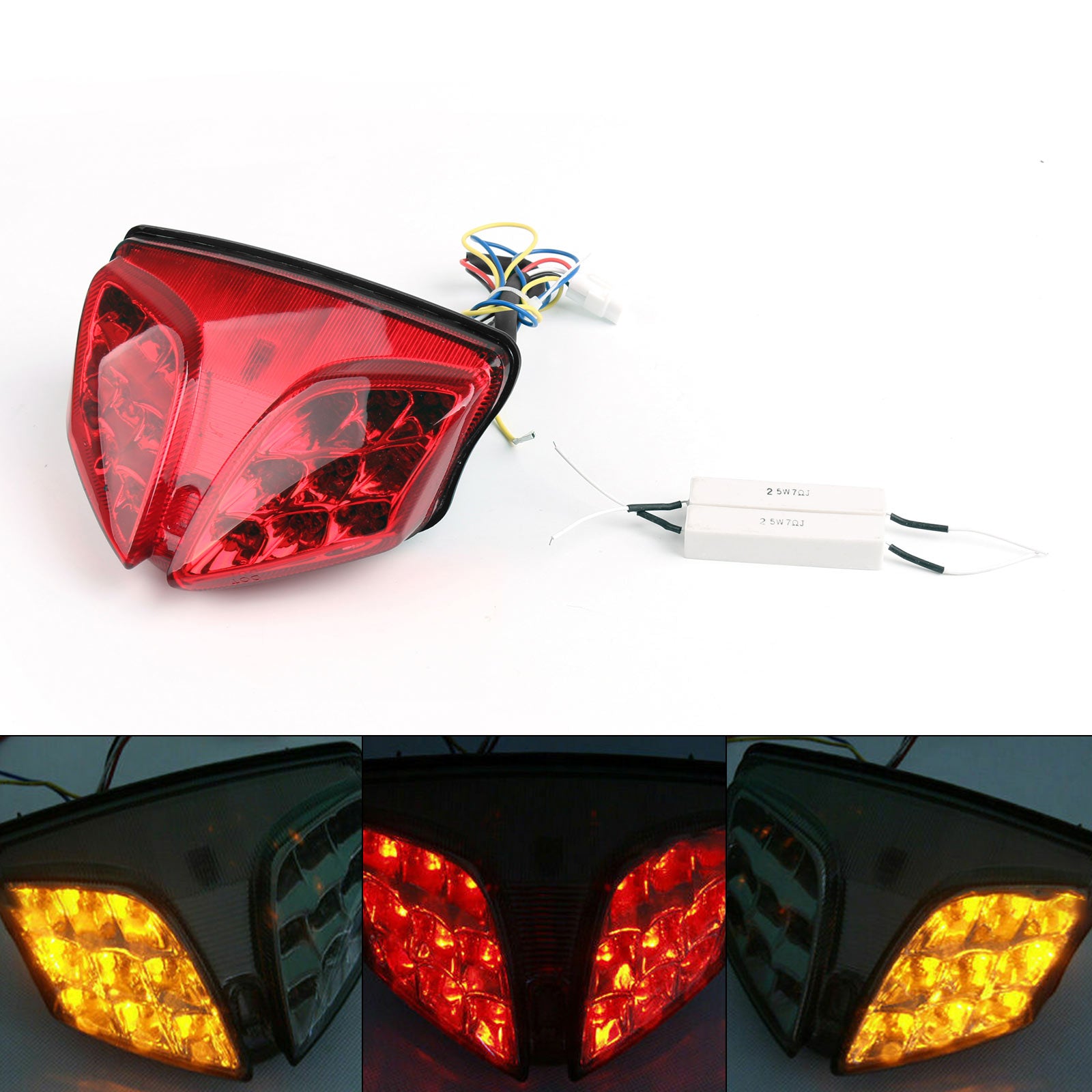 Suzuki GSXR 600/750 GSX-R 1000 SV650 Integrated LED TailLight Turn Signals