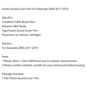 17-19 Kawasaki Z900 Copri telaio in plastica ABS per moto, rivestimento nero