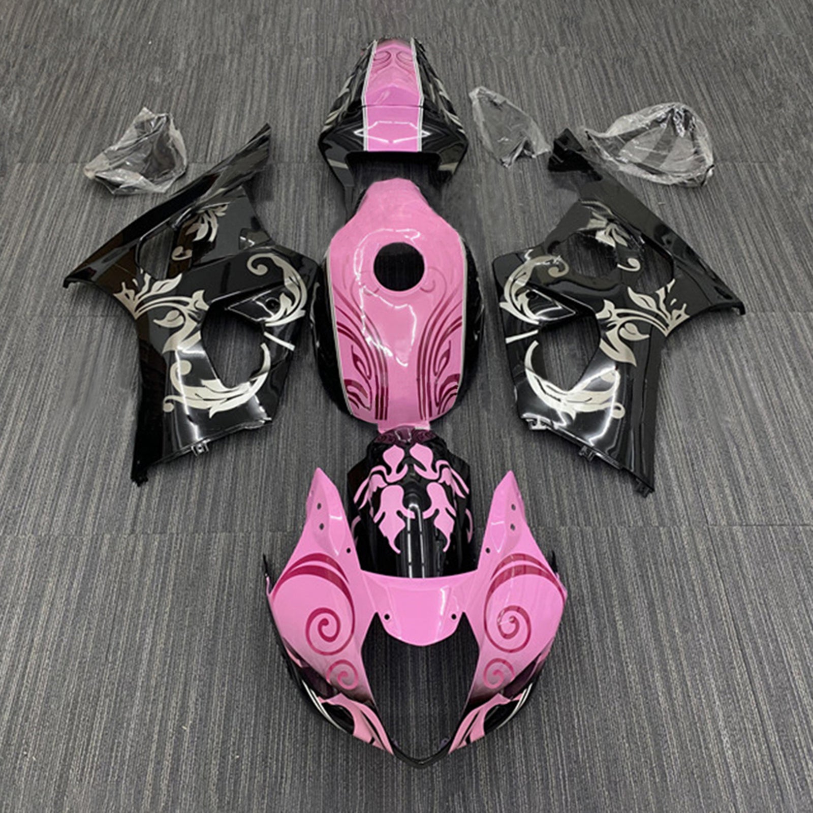 Amotopart 2003-2004 Suzuki GSXR1000 Pink Black Fairing Kit