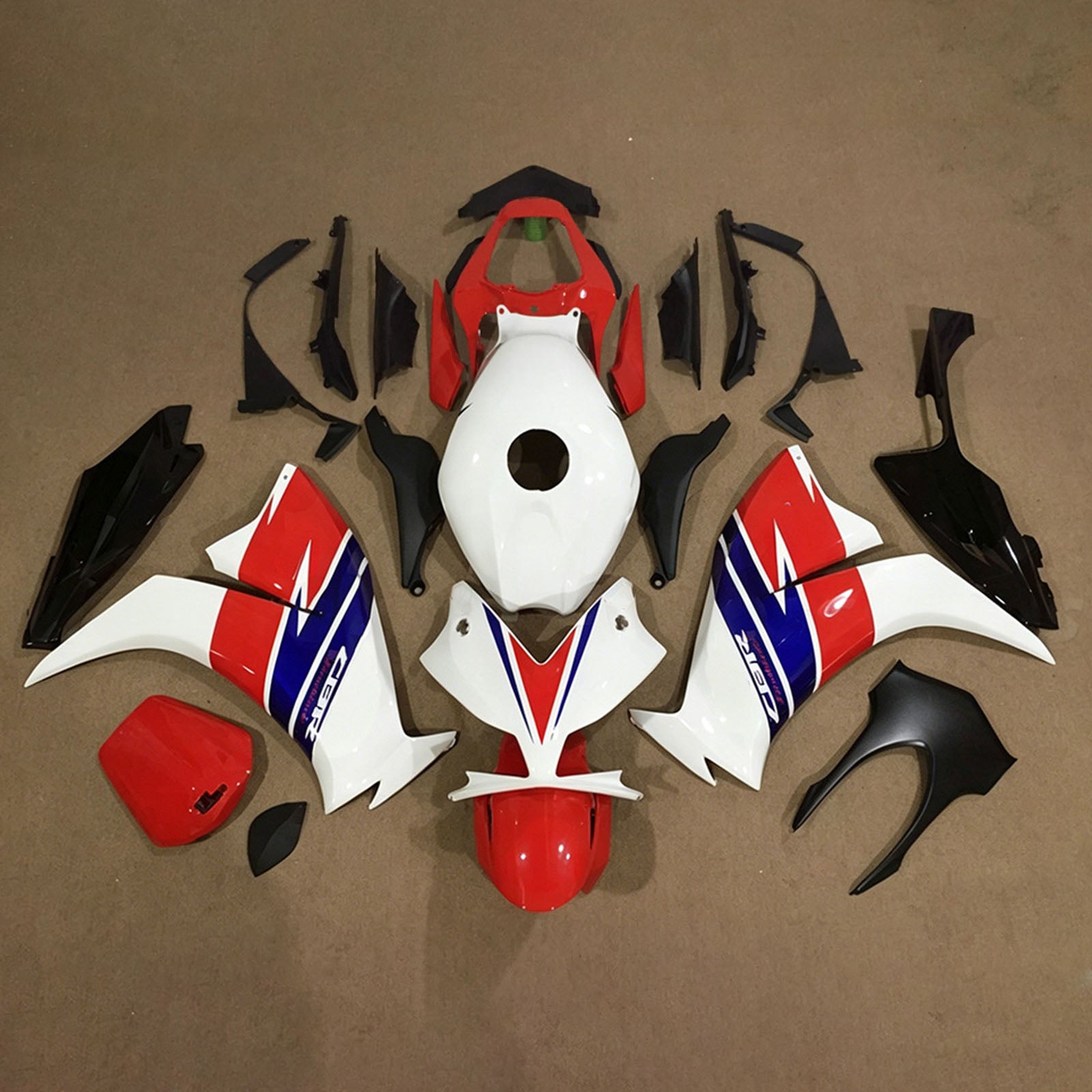 Amotopart 2012-2016 Honda CBR1000RR White/Red Fairing Kit