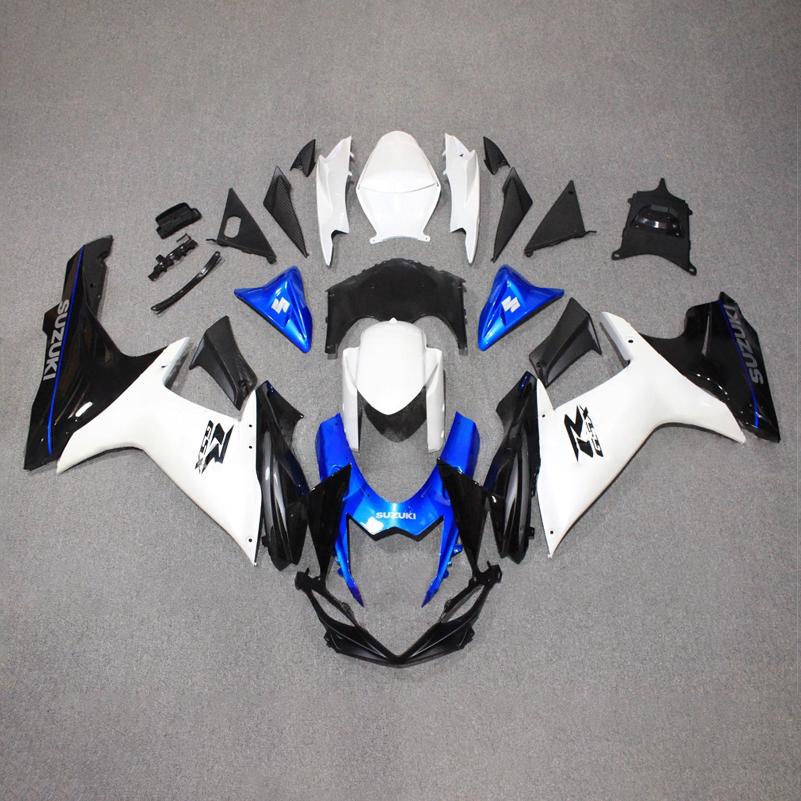 Amotopart 2011-2026 Suzuki GSXR 600/750 White Black Blue Fairing Kit