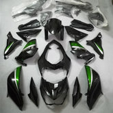 Amotopart 2013-2018 Kawasaki Z800 Green&Black Fairing Kit