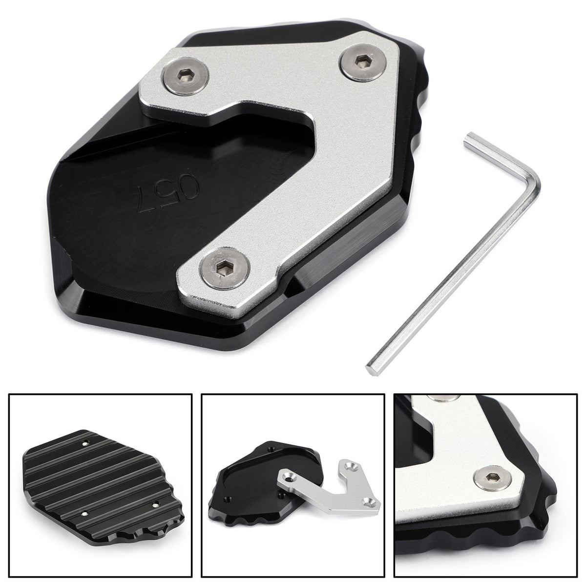 Piastra di ingrandimento del cavalletto di estensione del cavalletto laterale CNC Moto BMW F750GS 2018-2019