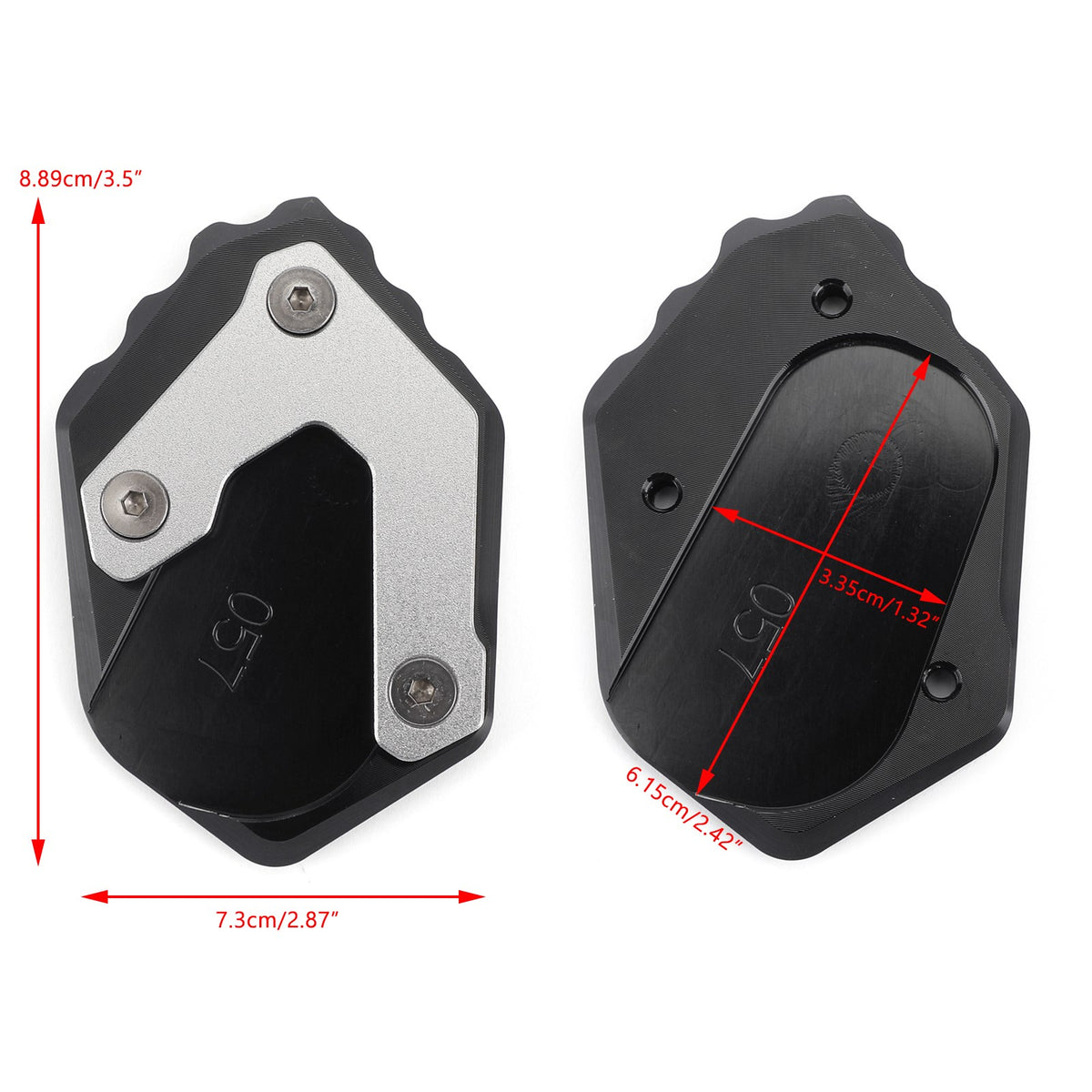 Piastra di ingrandimento del cavalletto di estensione del cavalletto laterale CNC Moto BMW F750GS 2018-2019