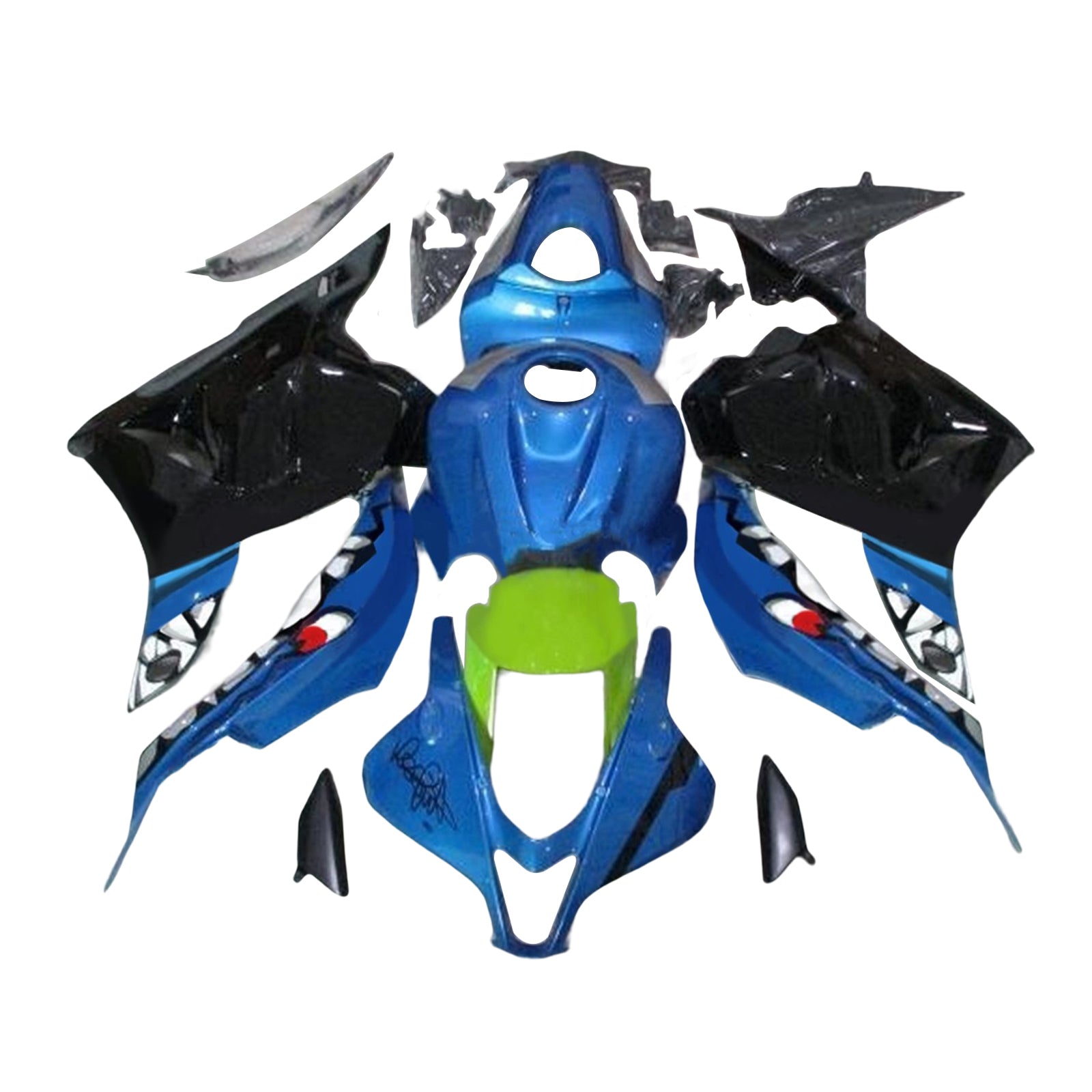 Amotopart 2009-2012 Honda CBR600RR Blue Black Fairing Kit