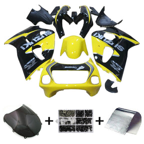 Amotopart GSXR600 1996-2000 GSXR750 1996-1999 Suzuki Yellow&Black Fairing Kit