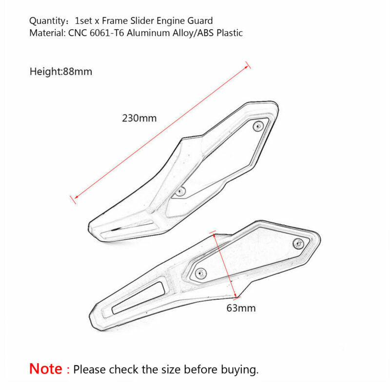 2018 Kawasaki Z900 RS Frame Silder Set Engine Guard LEFT & RIGHT
