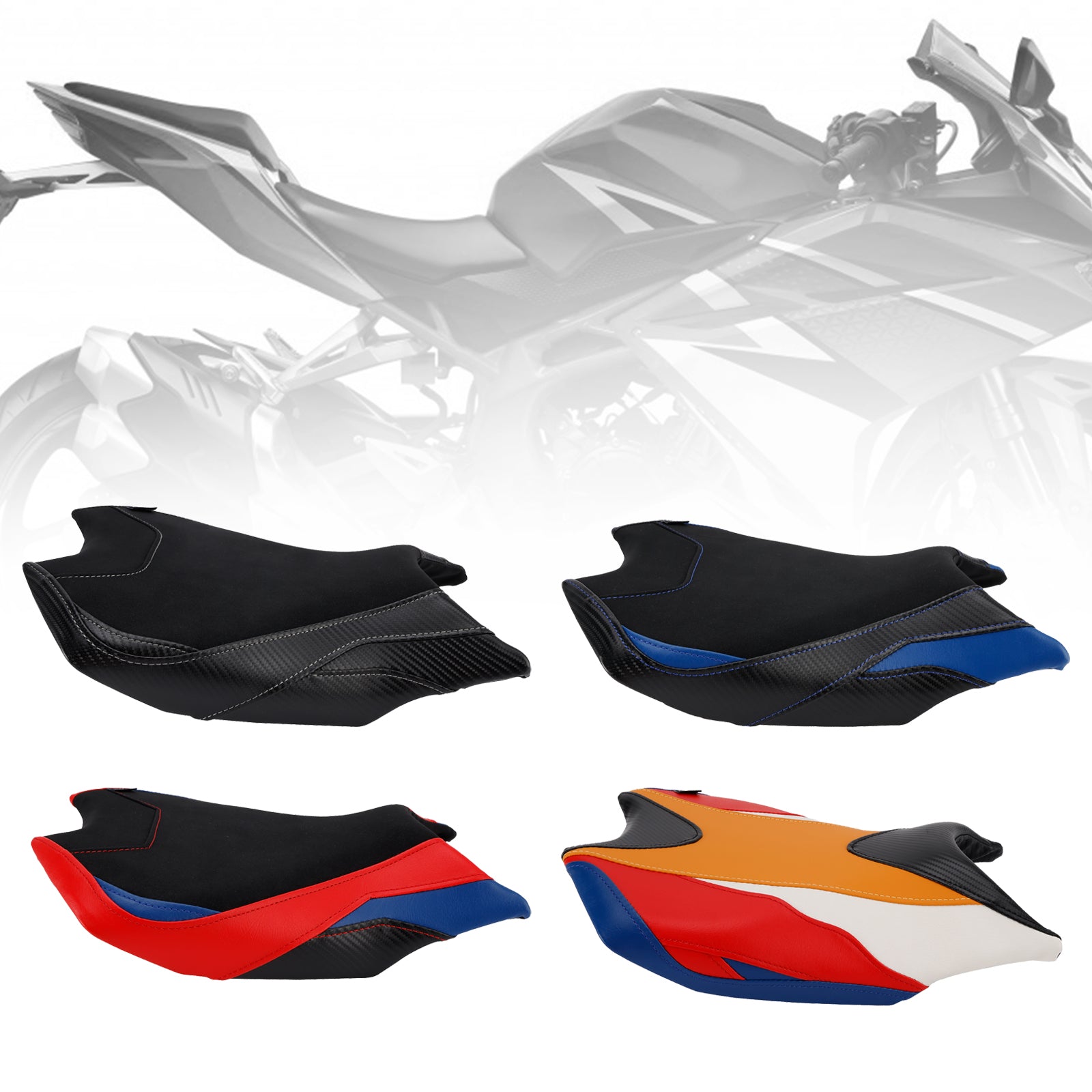 2017-2024 23 Honda Cbr250Rr Front Driver Raider Seat Pillion Saddle Multi BlueB