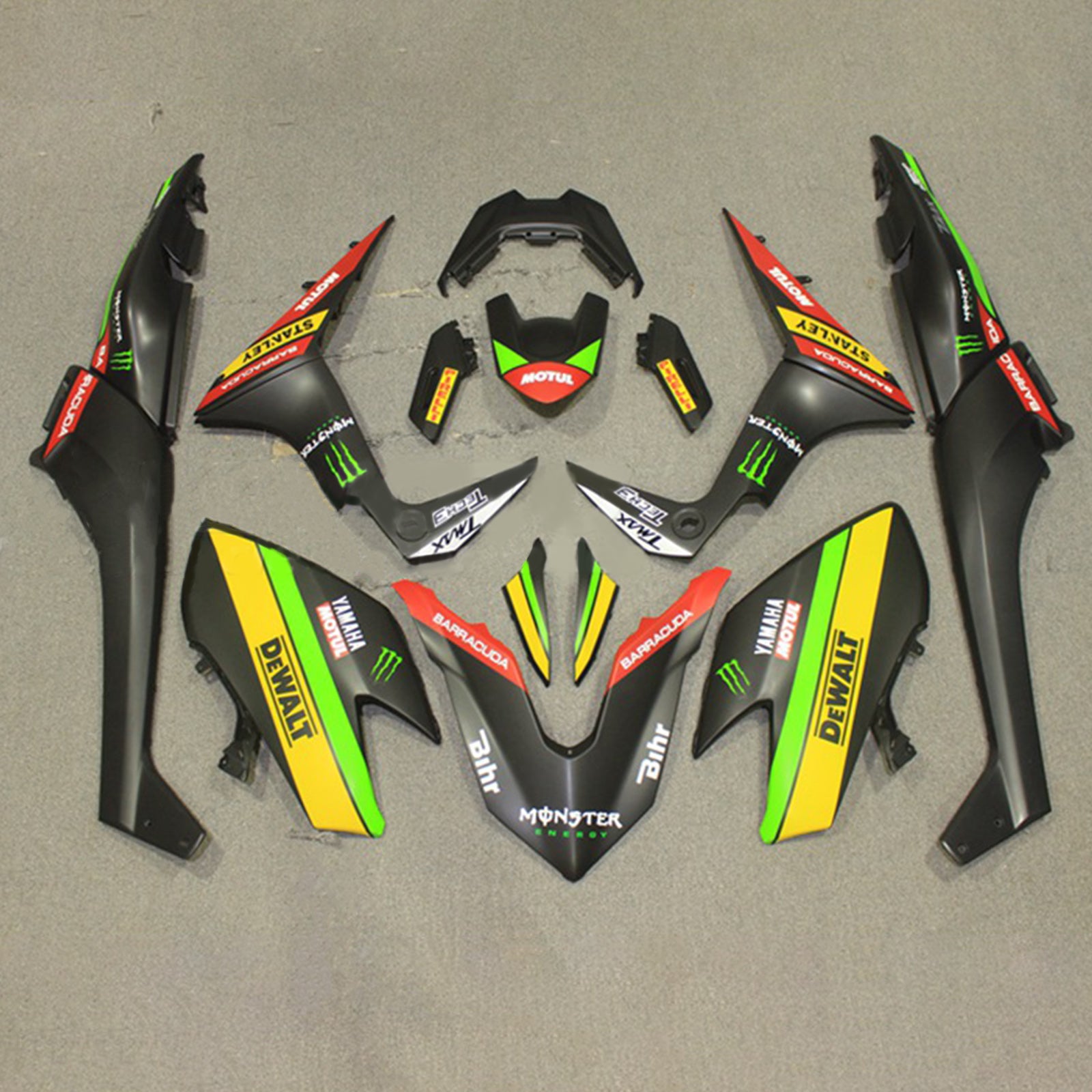 Amotopart 2017-2018 Yamaha T-Max TMAX530 Fairing Green&Yellow Kit