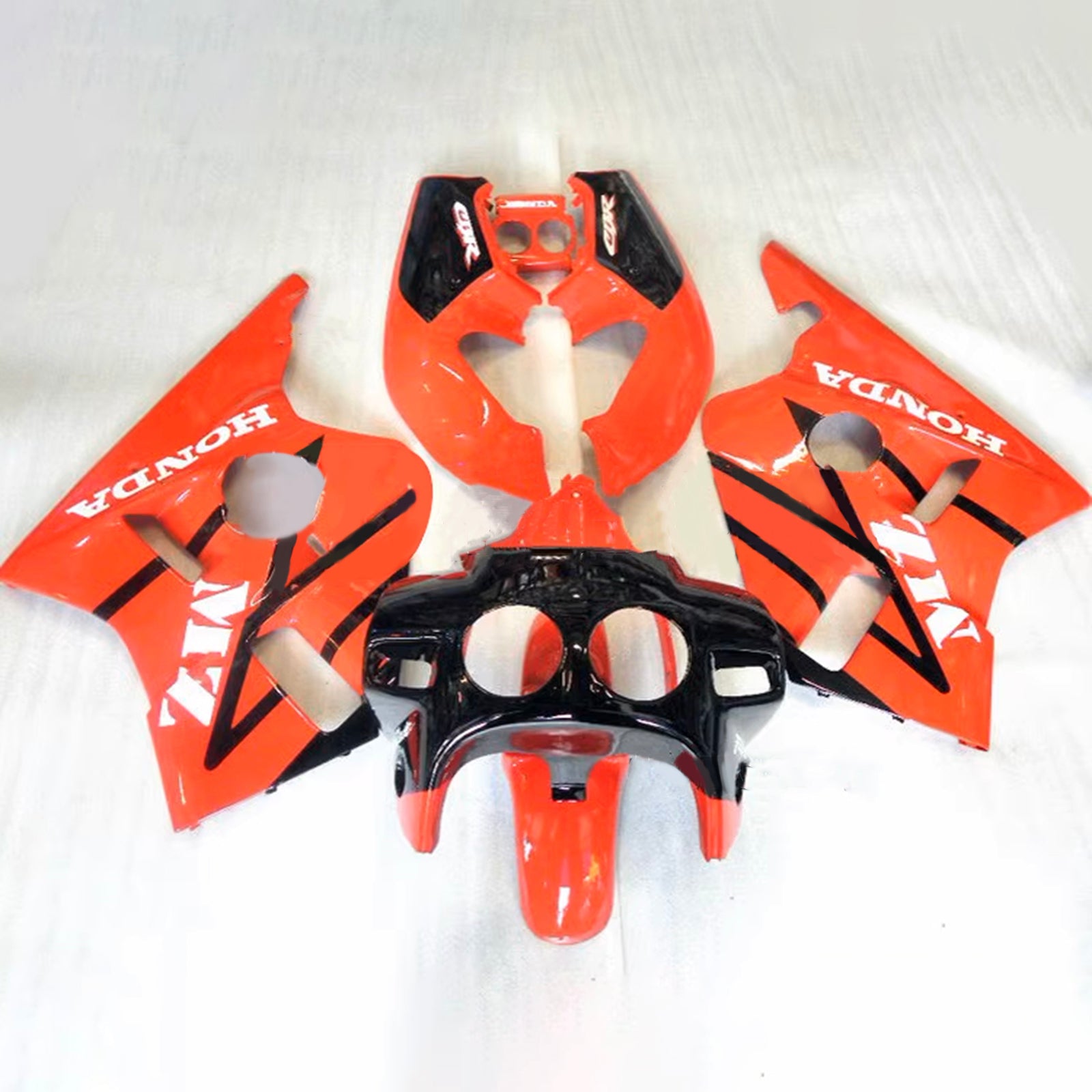 Amotopart 1987-1989 Honda CBR400RR NC23 Kit de carénage orange et noir