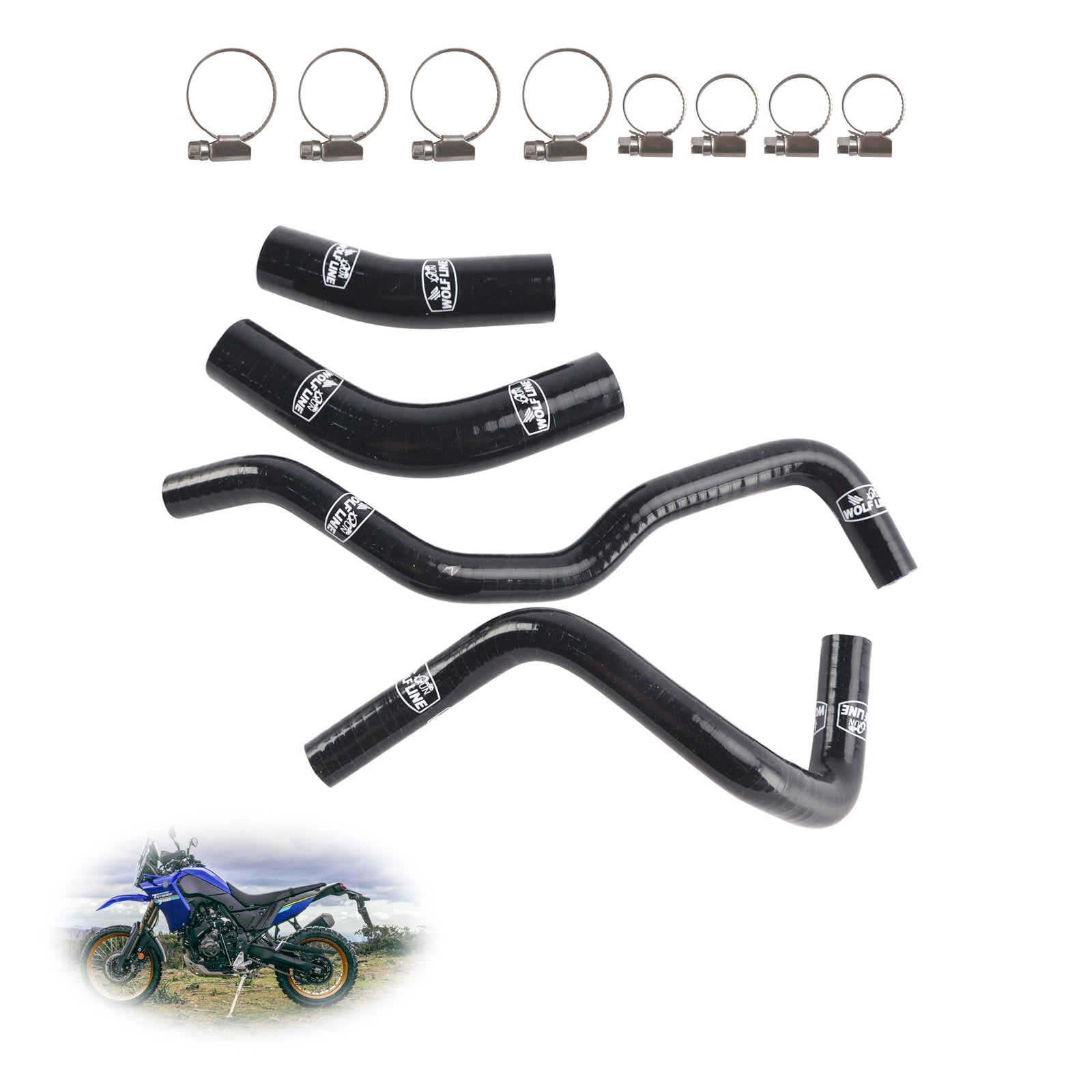 2019-2024 Yamaha Tenere 700 Silicone Radiator coolant Hose kit