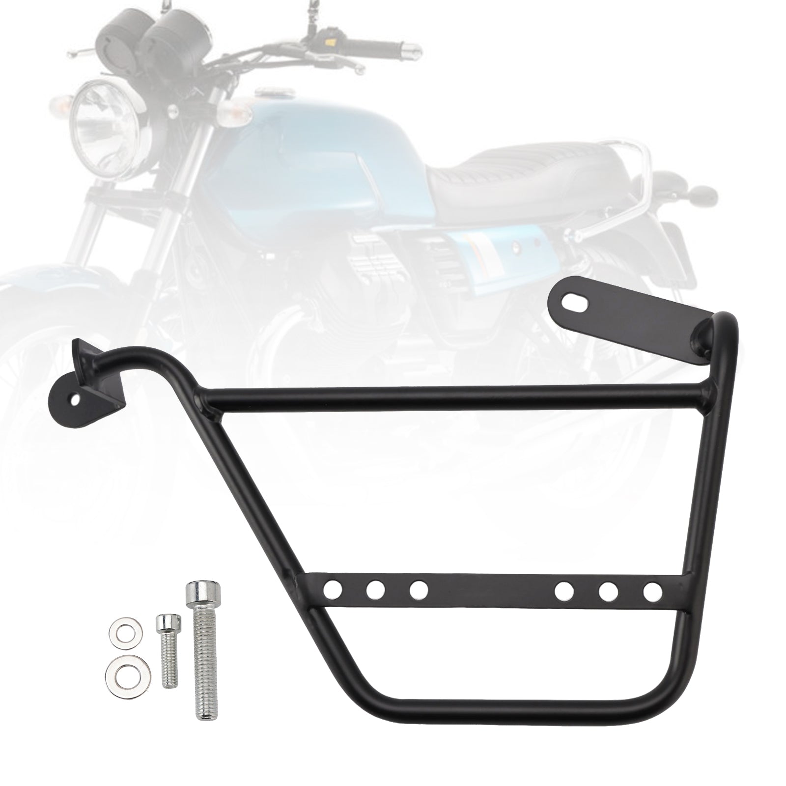 21-24 Guzzi V7 750Cc Luggage Rack Side Saddle Bag Mount Bracket Black Left