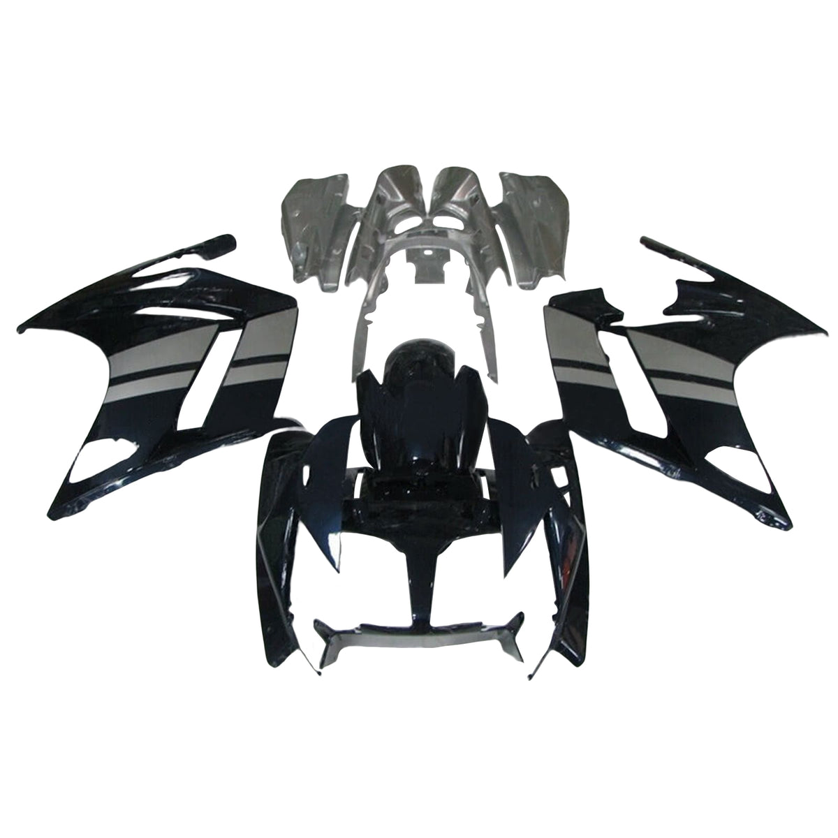 AMOTOPART Verkleidungsset für Yamaha FJR1300 2013–2015, Schwarz und Grau