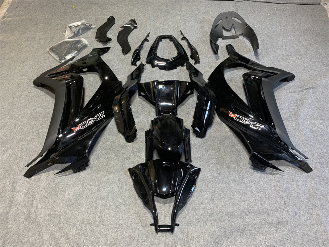 Amotopart 2011–2015 Kawasaki ZX10R glänzend schwarzes Verkleidungsset