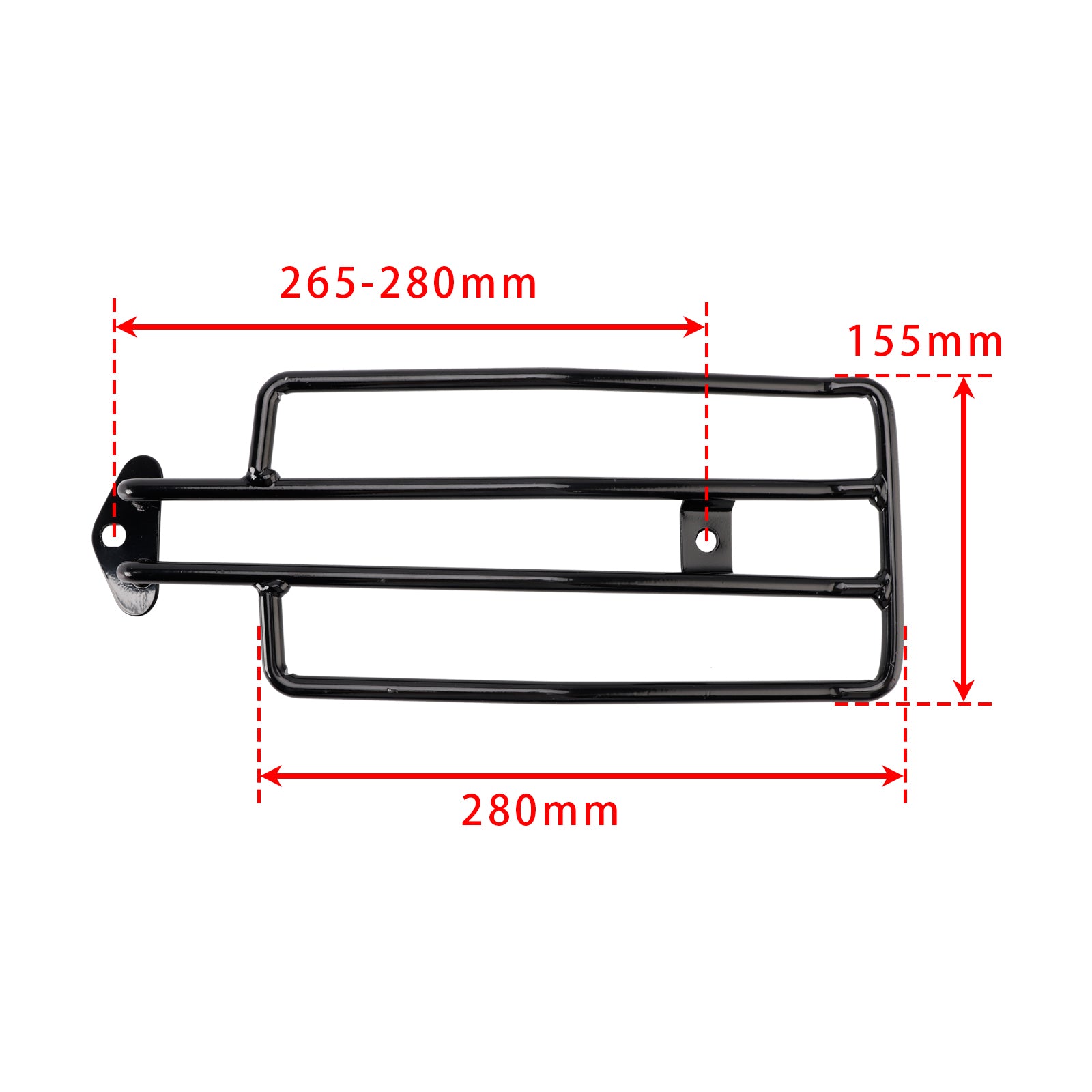 1985-2003 Sportster XL XLH 883 1200 Custom Black Solo Seat Luggage Rack