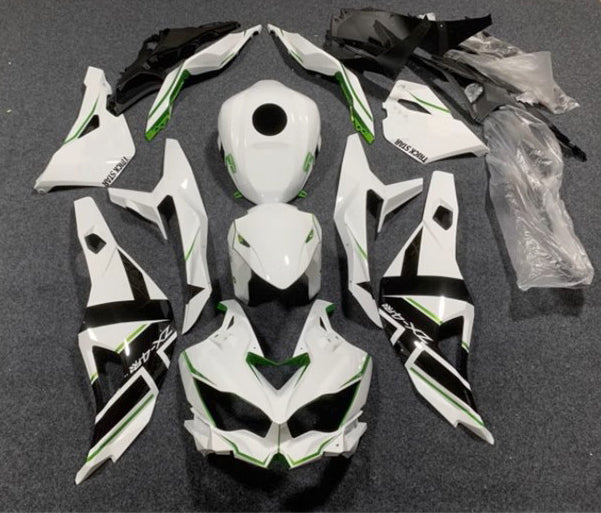 Amotopart 2019-2024 Kawasaki Ninja ZX25R ZX4R ZX4RR Kit de carenado blanco negro brillante