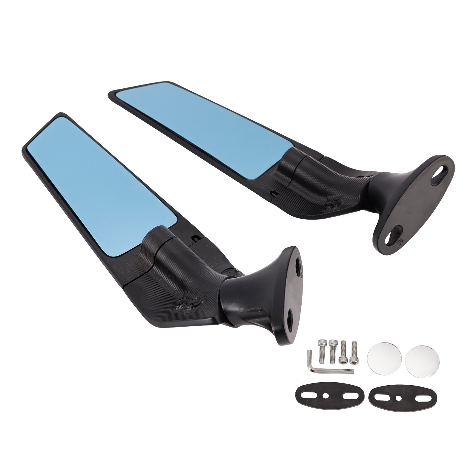 04-07 Honda CBR600RR 03-12 CBR1000RR Specchietti retrovisori neri con aletta girevole