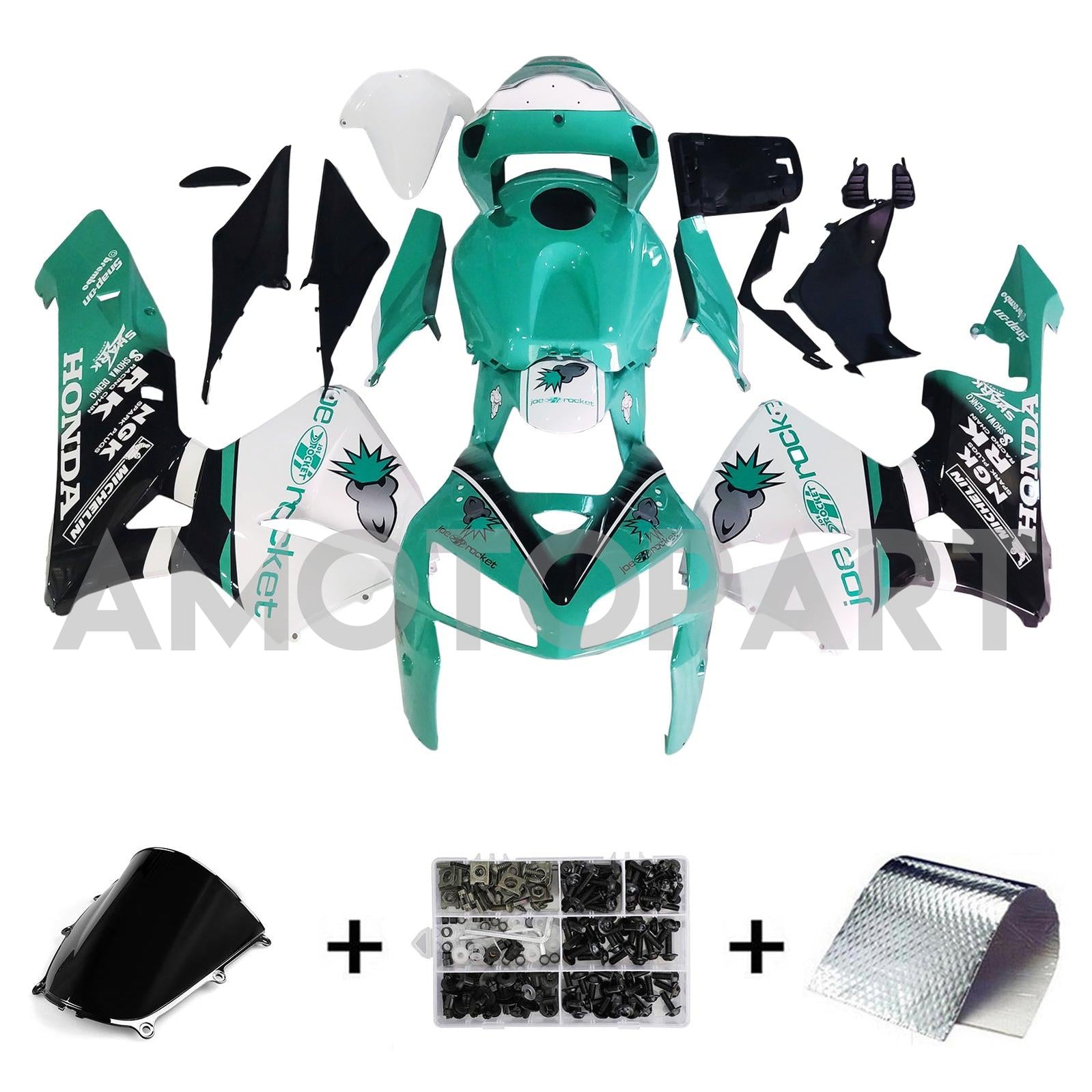 Amotopart 2005–2006 Honda CBR600RR Pale Cyan Verkleidungsset