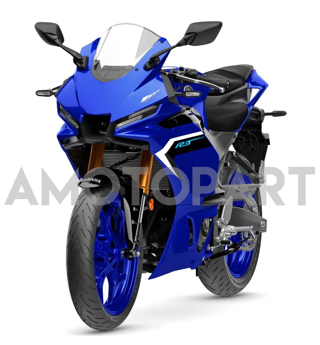Amotopart 2025-2026 Yamaha YZF R3 YZF R25 Blue Fairing Kit