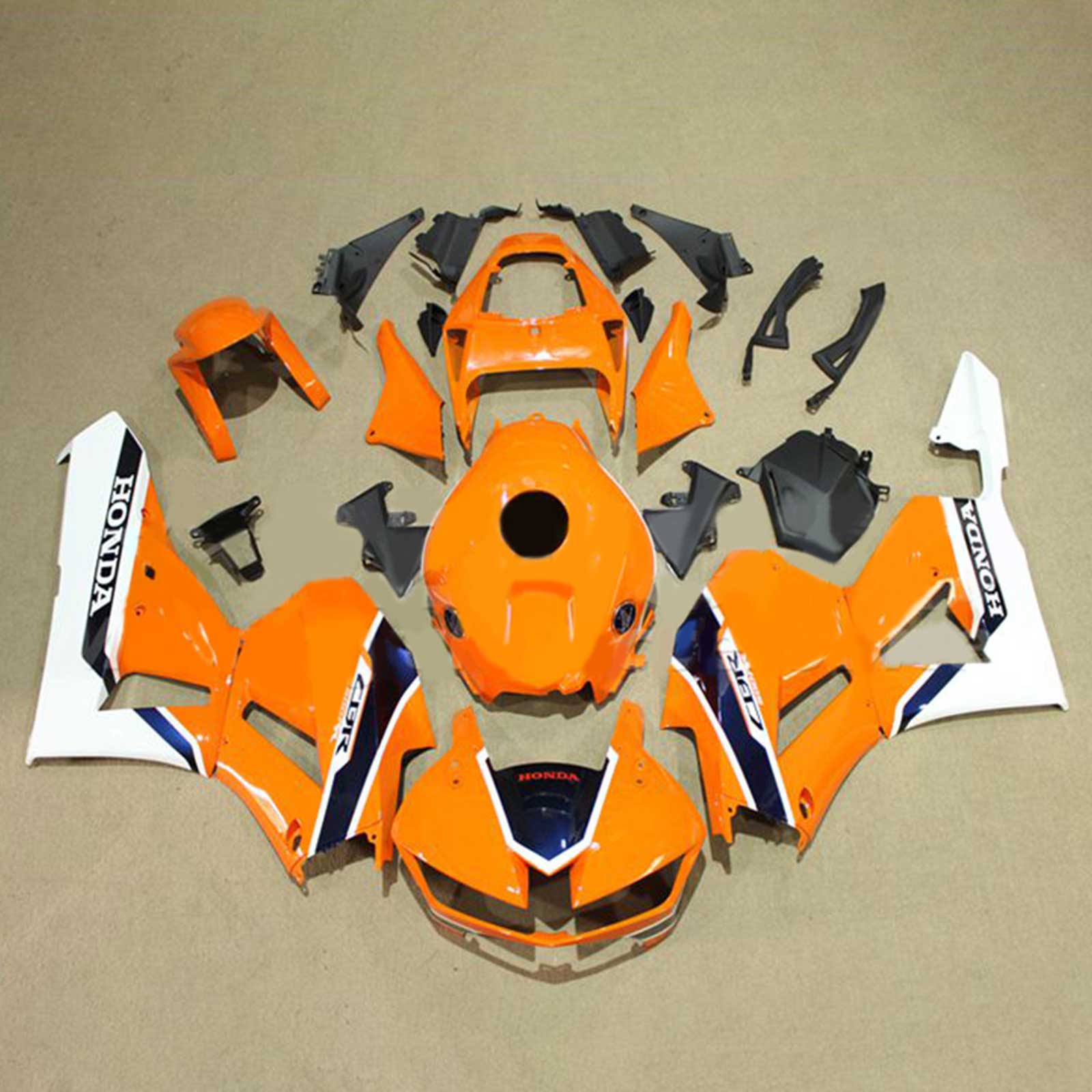 Amotopart 2013-2023 F5 CBR600RR Honda Orange&White Fairing Kit