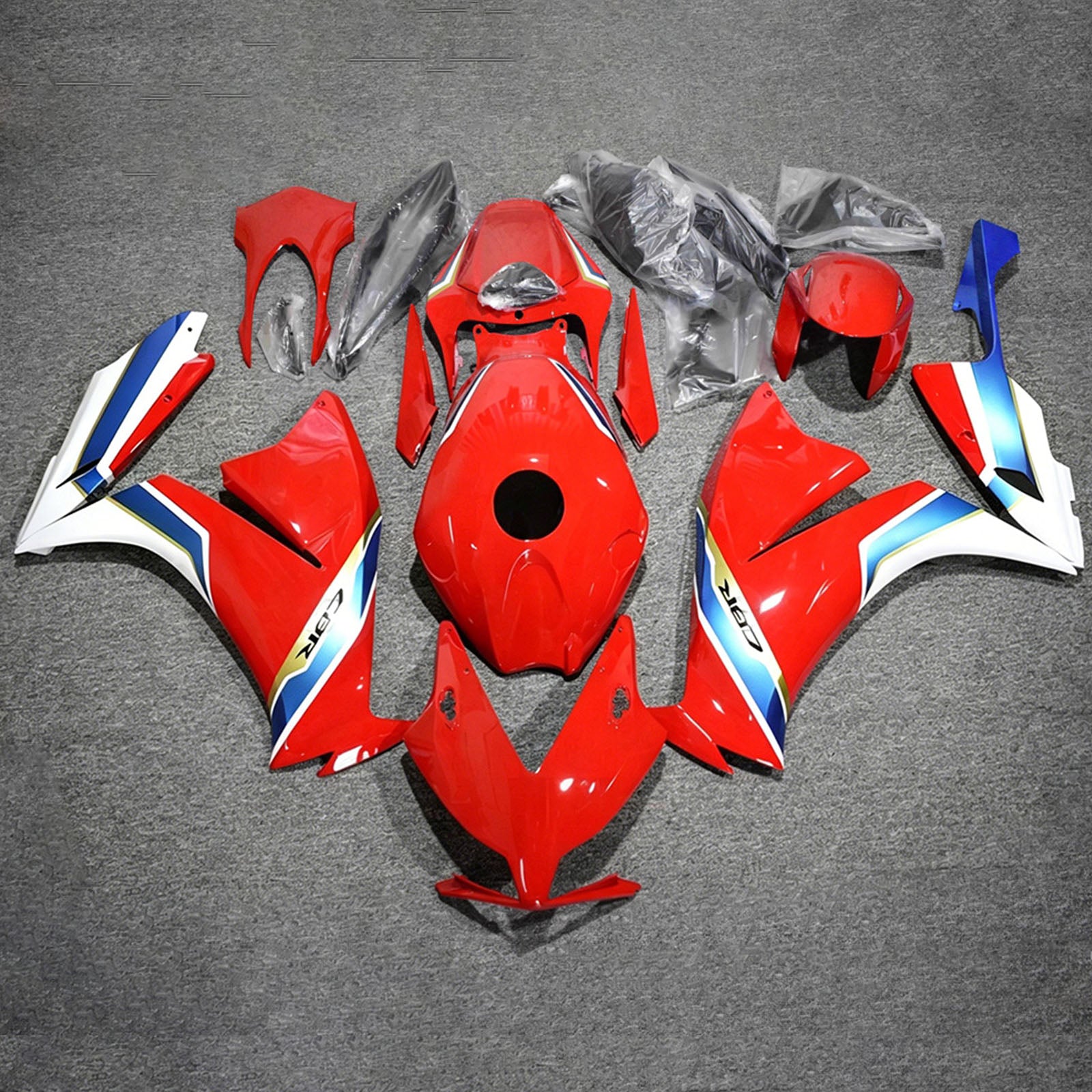 Amotopart 2012-2016 Honda CBR1000RR White/Red Fairing Kit