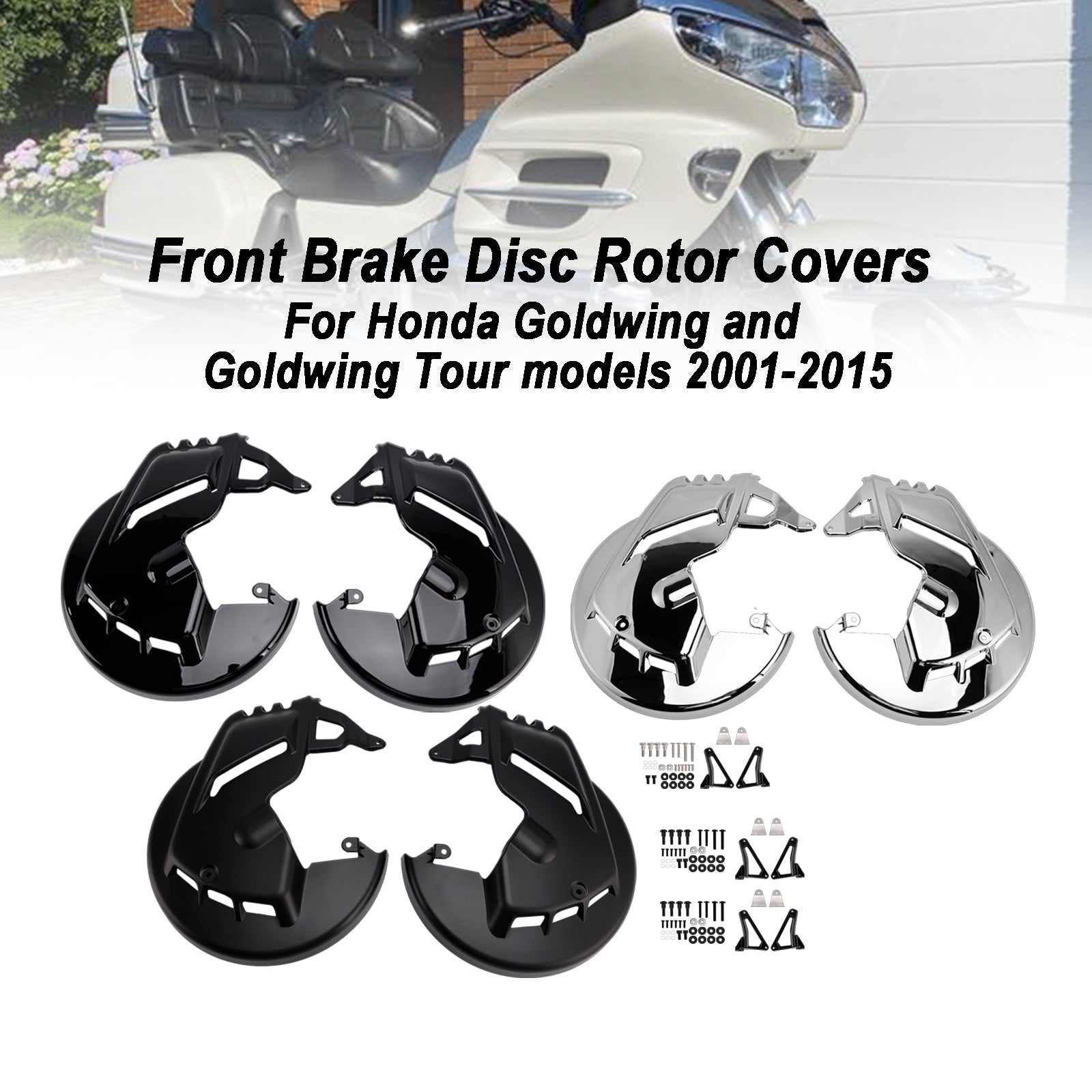 Honda Goldwing GL1800 F6B 01-15 Front Brake Disc Rotor Covers
