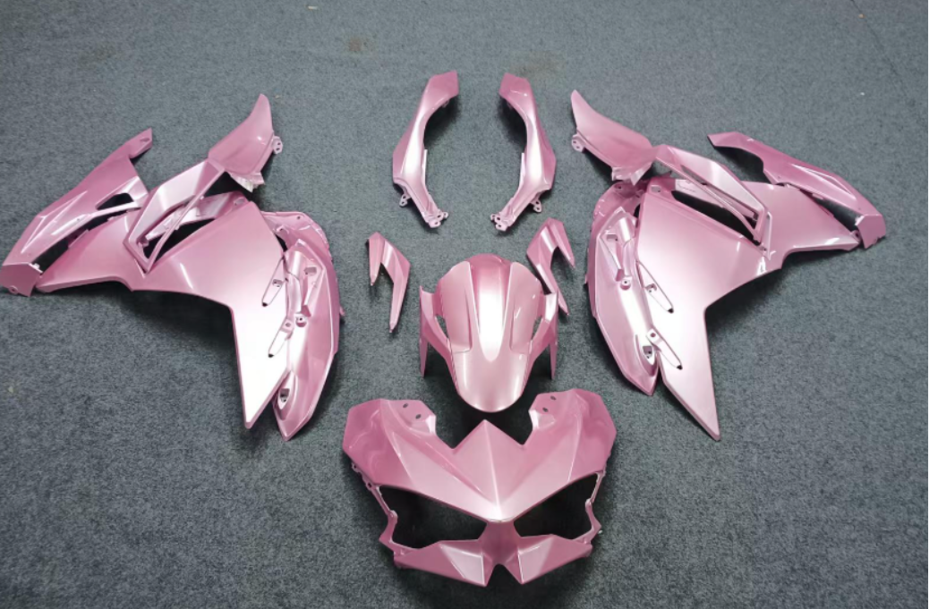 Amotopart 2024-2026 Kawasaki Ninja 500 Glossy Pink Fairing Kit