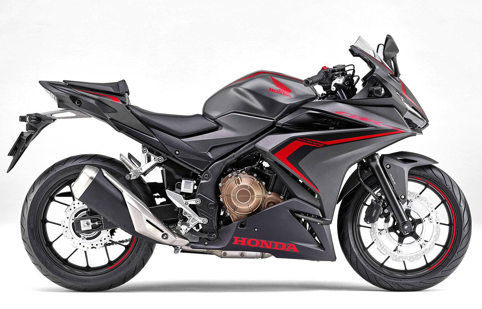 Kit de carénage Amotopart 2022 CBR400R Honda noir et rouge