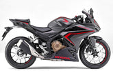 Kit de carénage Amotopart 2022 CBR400R Honda noir et rouge