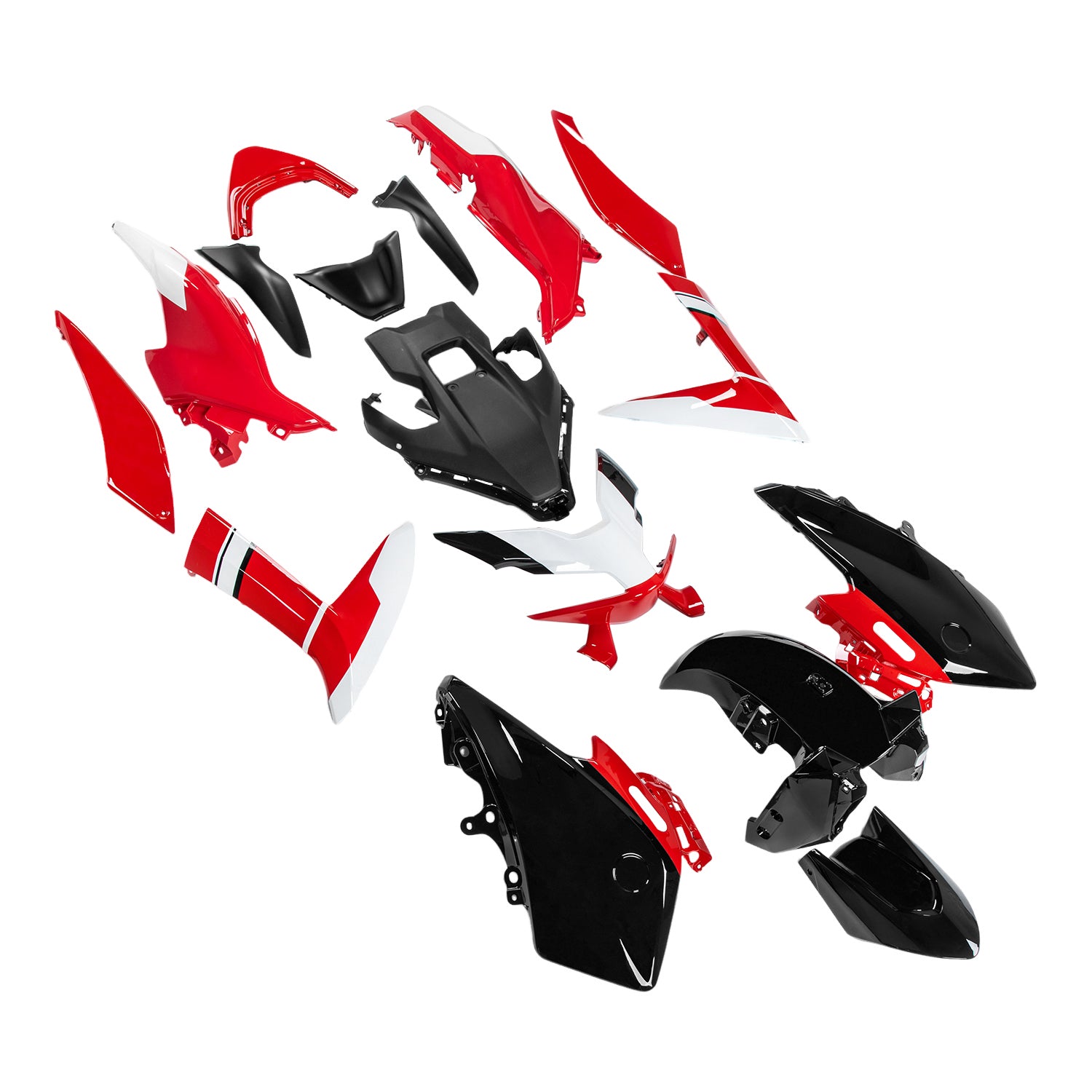 Amotopart 2023-2024 Yamaha T-MAX 560 Black Red Fairing Kit