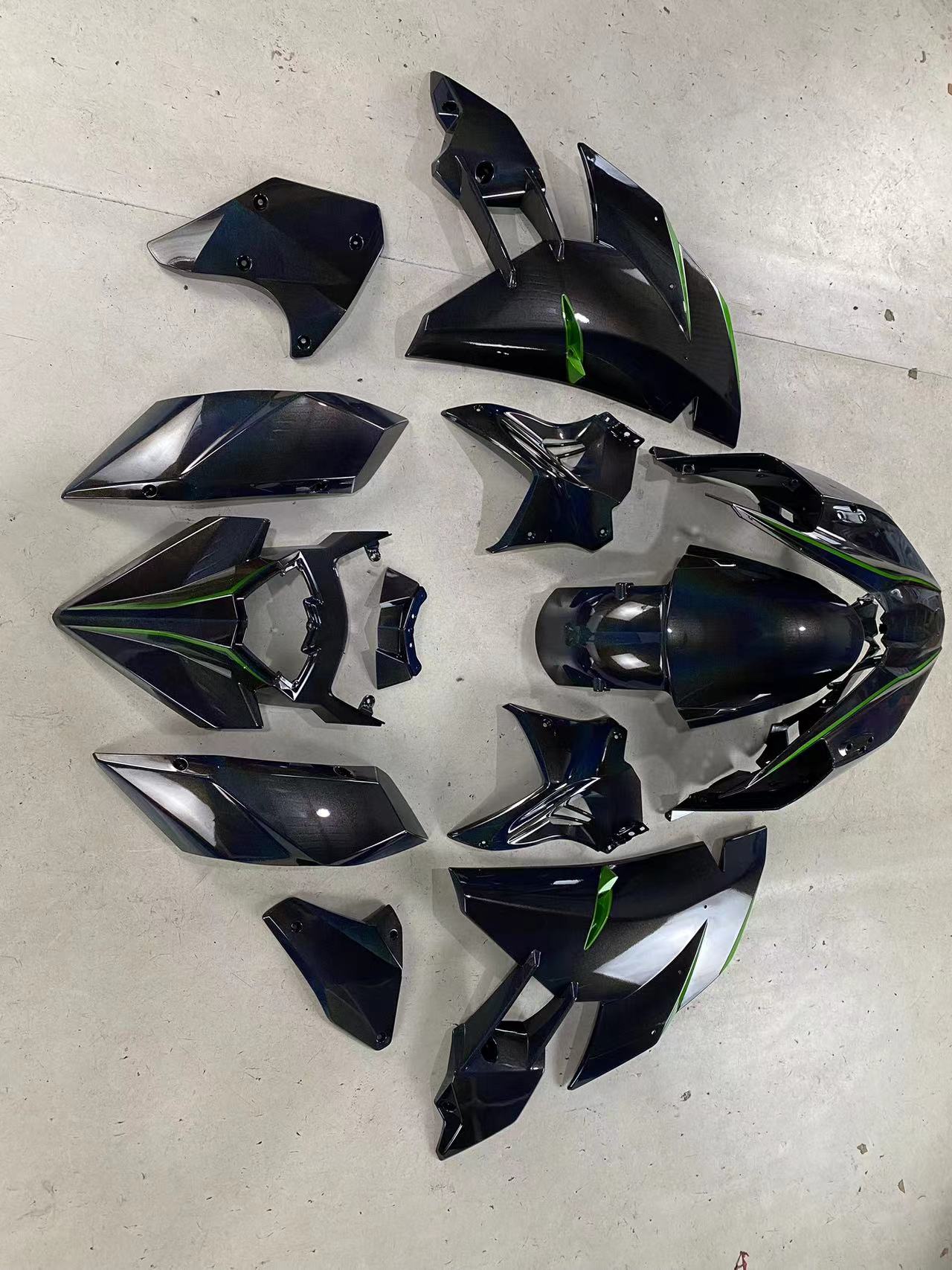 Amotopart 2015-2022 Kawasaki Ninja H2 Rainbow Fairing Kit