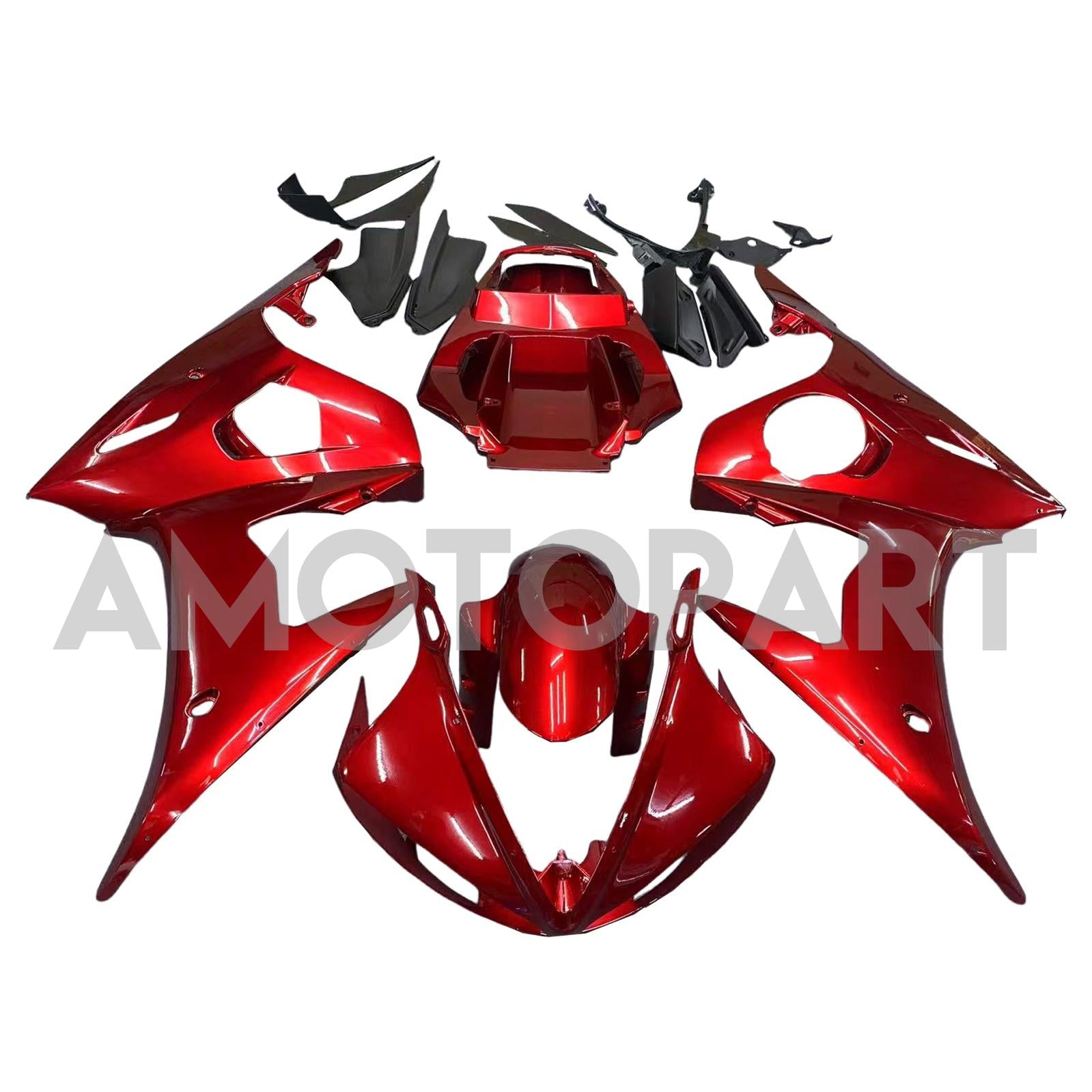Amotopart 2005 Yamaha YZF 600 R6 Red Fairing Kit