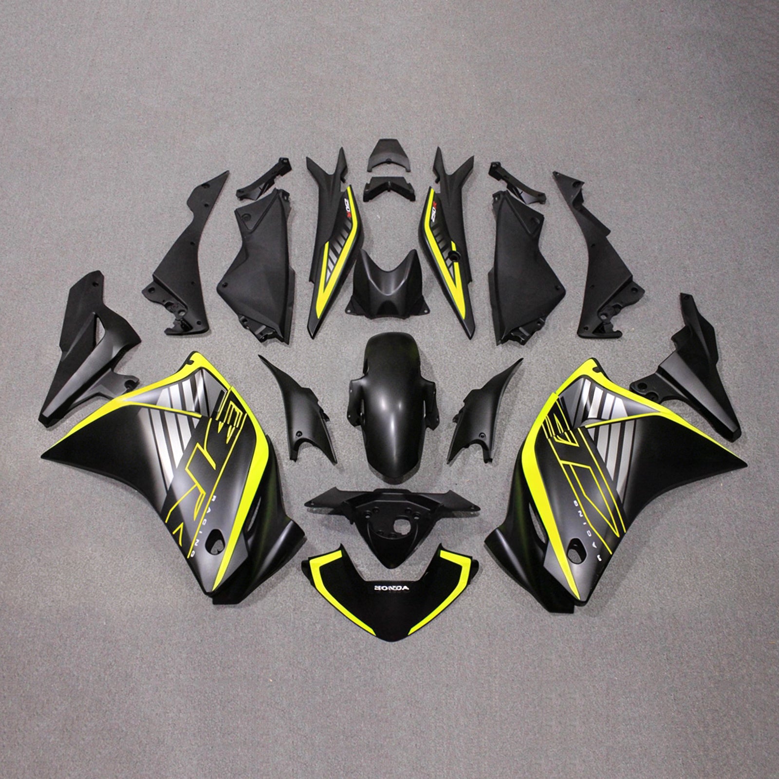 Amotopart 2011-2015 Honda CBR250R černá/žlutá sada kapotáže