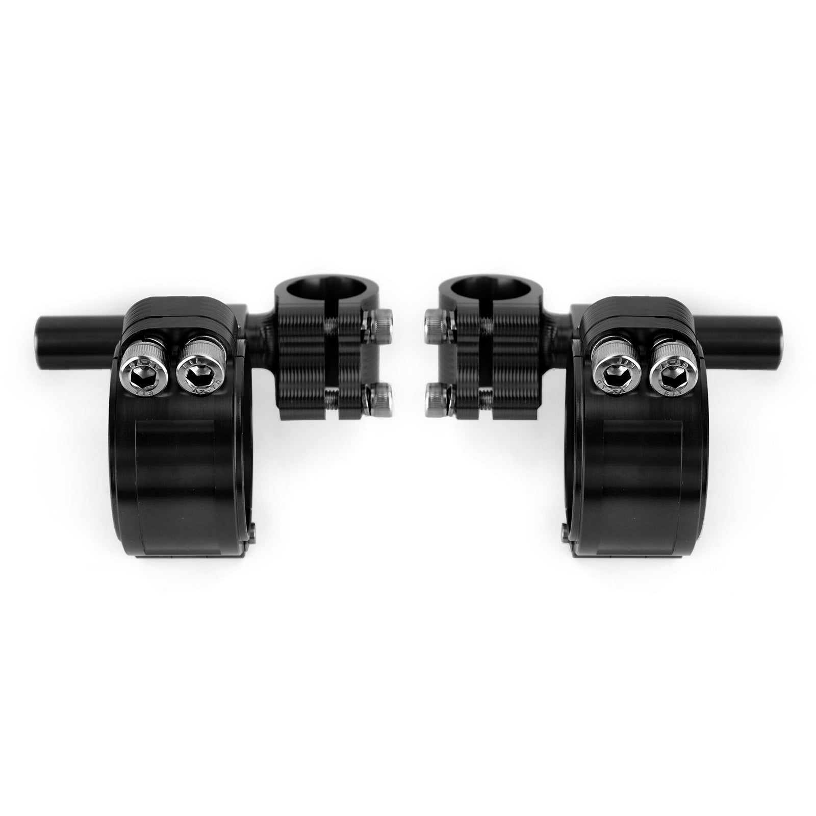Universal Adjustable Rotatable CNC Billet Clip Ons Fork Tube Handlebar Kit 37mm Black