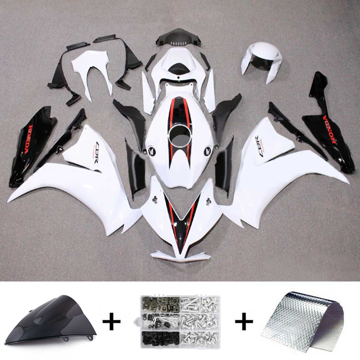 Amotopart 2012-2016 CBR1000RR Honda Kit de carenado blanco y rojo