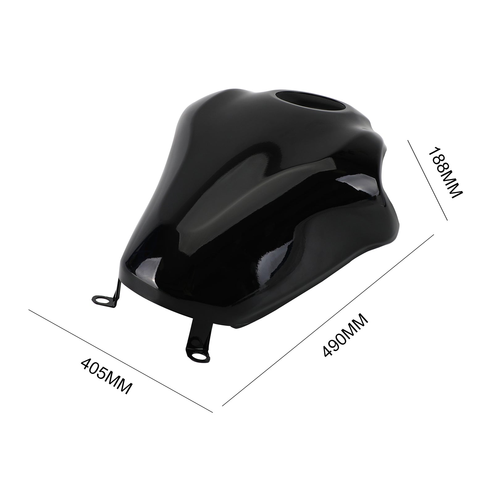 17-19 Kawasaki Z900 motorfiets brandstoftankafdekking beschermer glanzend zwart