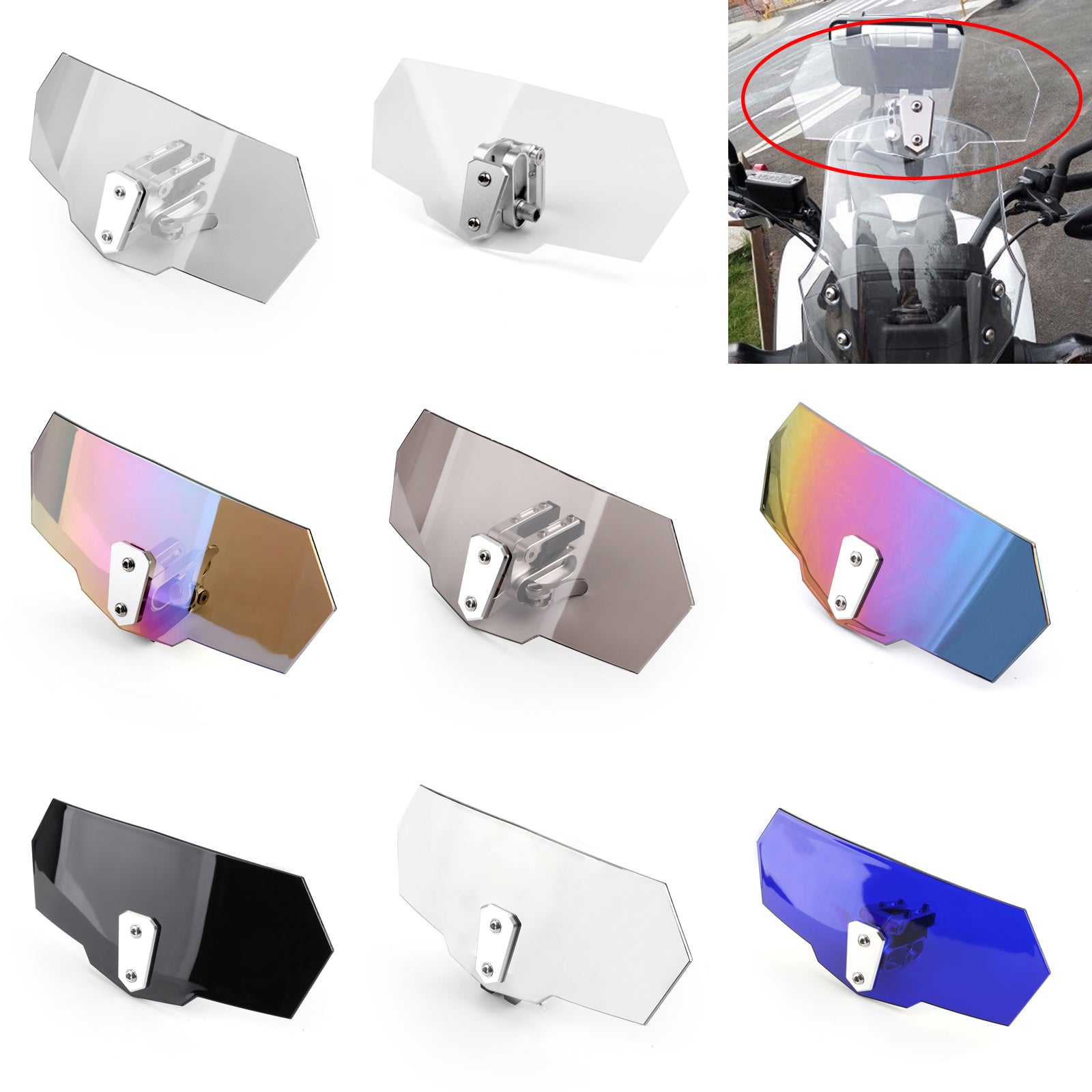 Universal Adjustablendshield Extension Deflector For Honda Yamaha