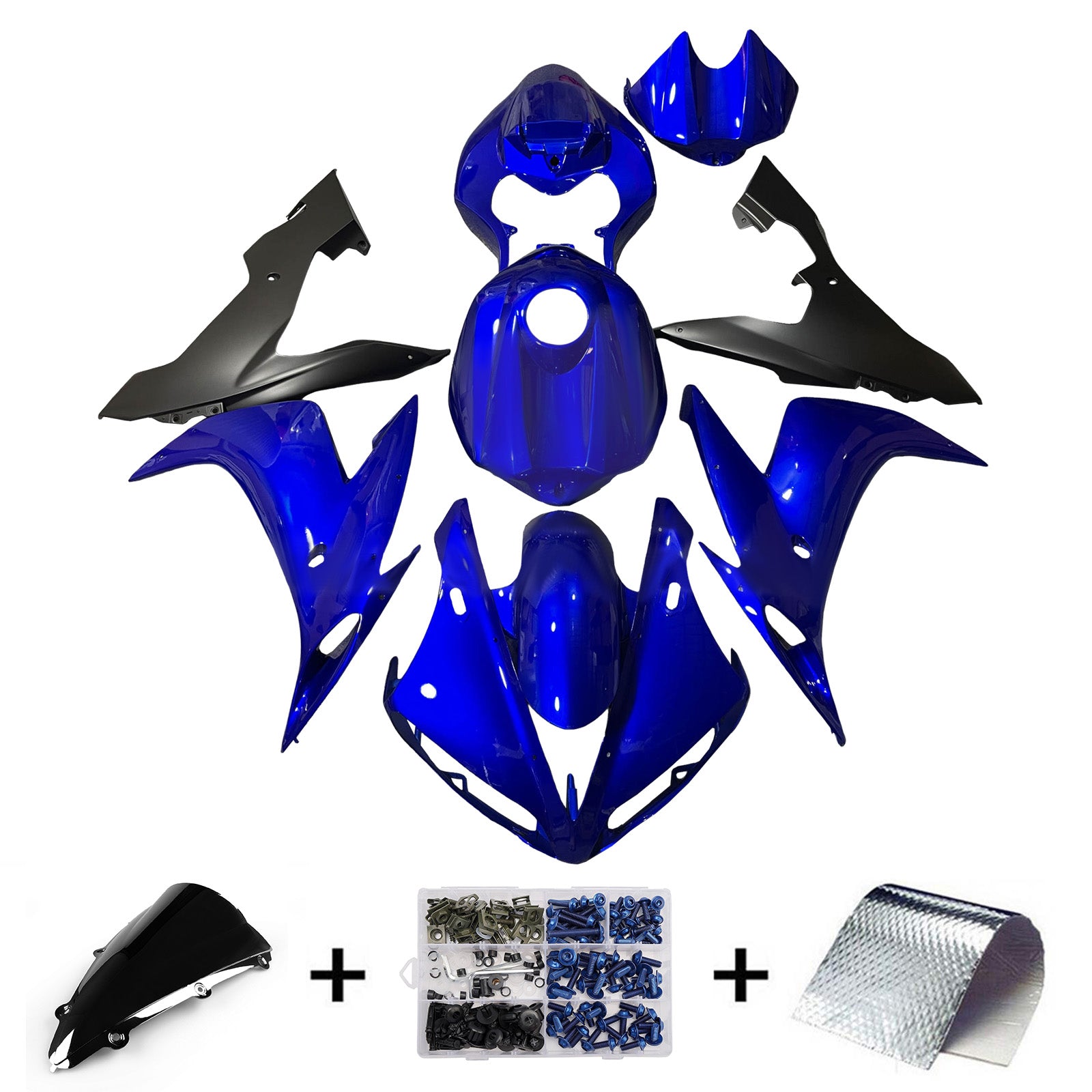 Amotopart 2004-2006 Yamaha YZF-R1 Blue Fairing Kit