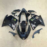 Amotopart 1996-2007 CBR1100XX SuperBlackBird Honda Black with White Logo Fairing Kit