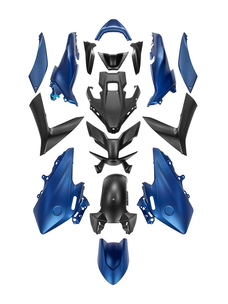Amotopart 2023-2024 Yamaha T-MAX 560 Black Blue Fairing Kit