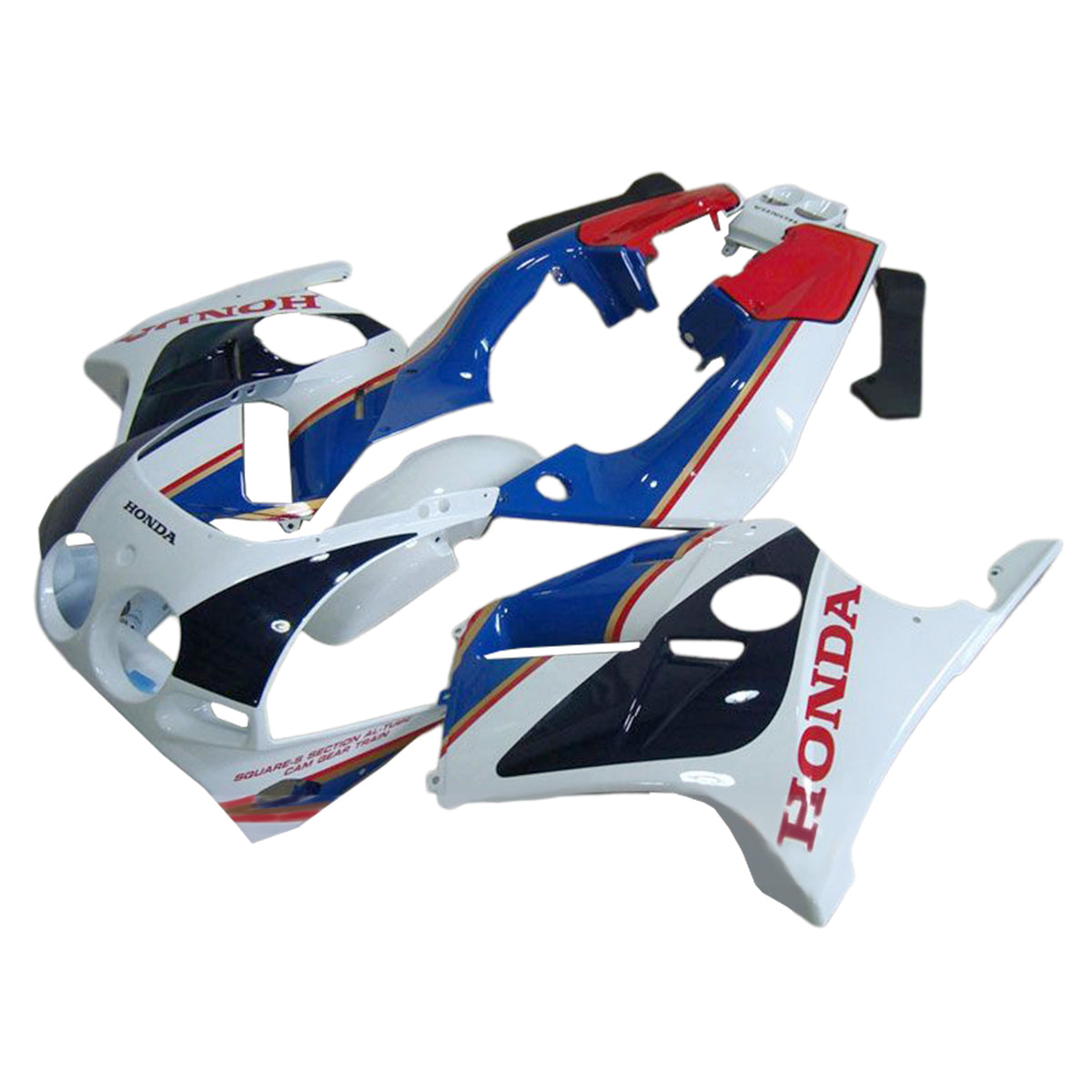 Amotopart 1988-1989 Honda CBR250RR MC19 Kit de carenado negro azul blanco