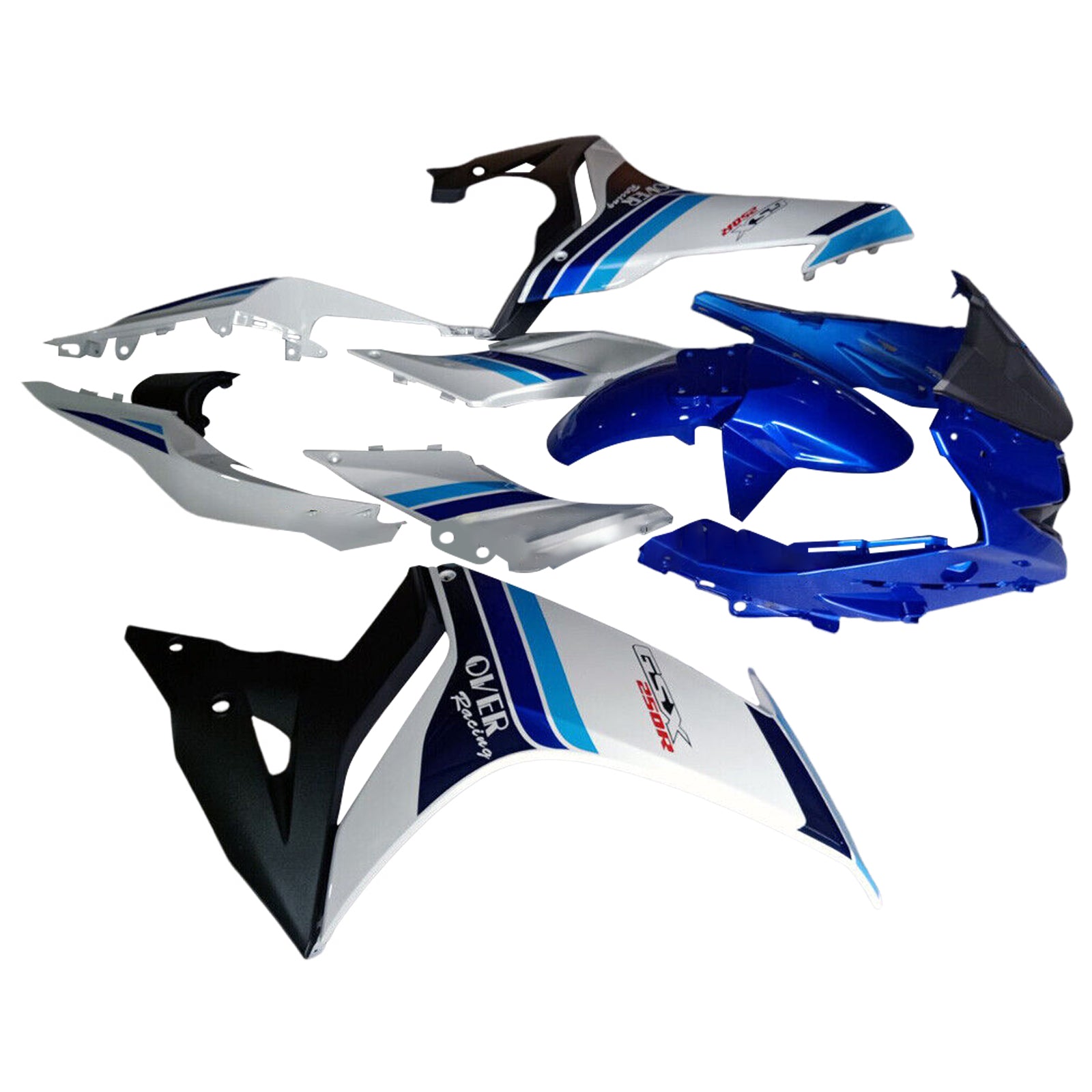 Amotopart 2017-2020 GSX250R Suzuki Blue&White Fairing Kit