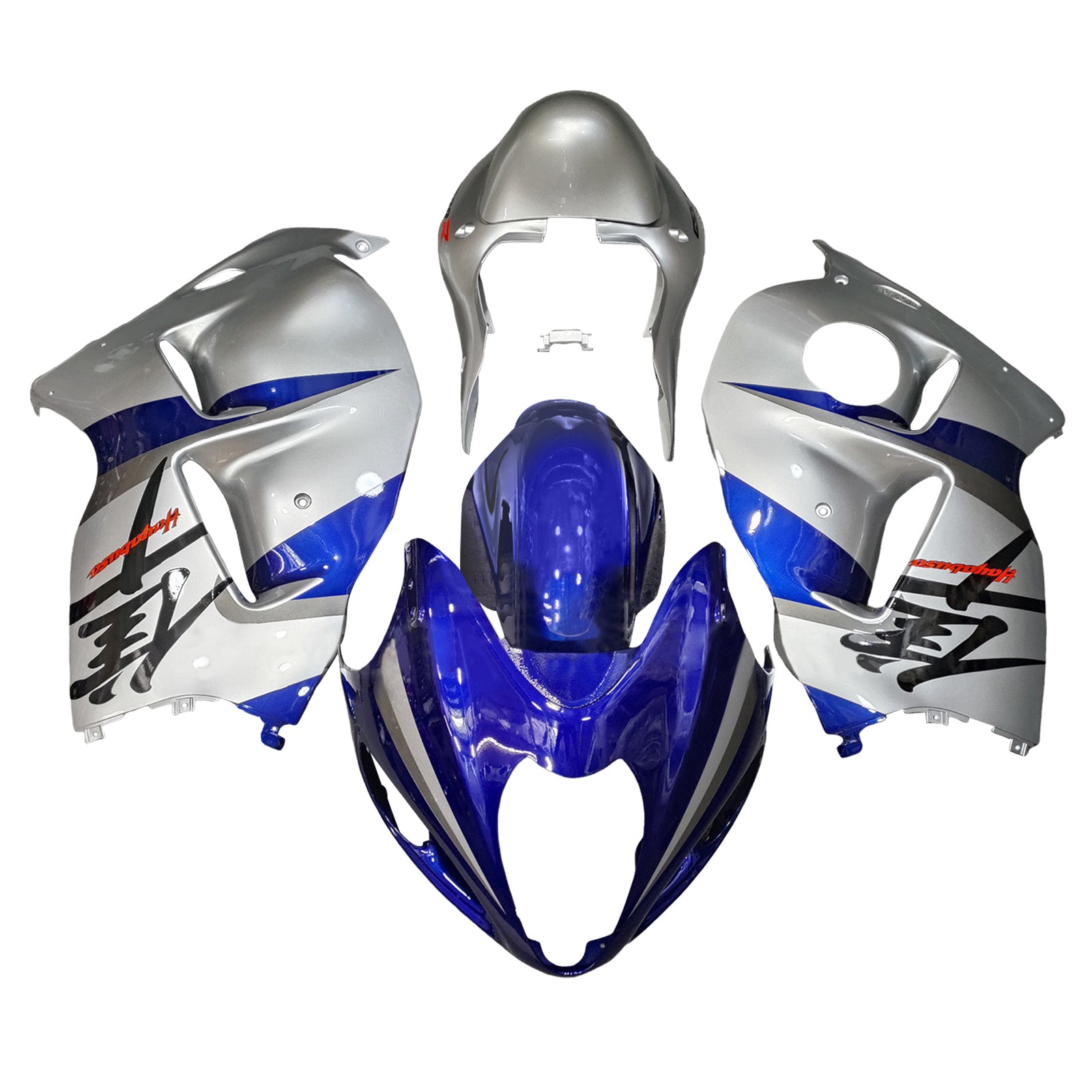 Amotopart 1999-2007 Suzuki Hayabusa GSX1300R Blue Silberverkaufskit