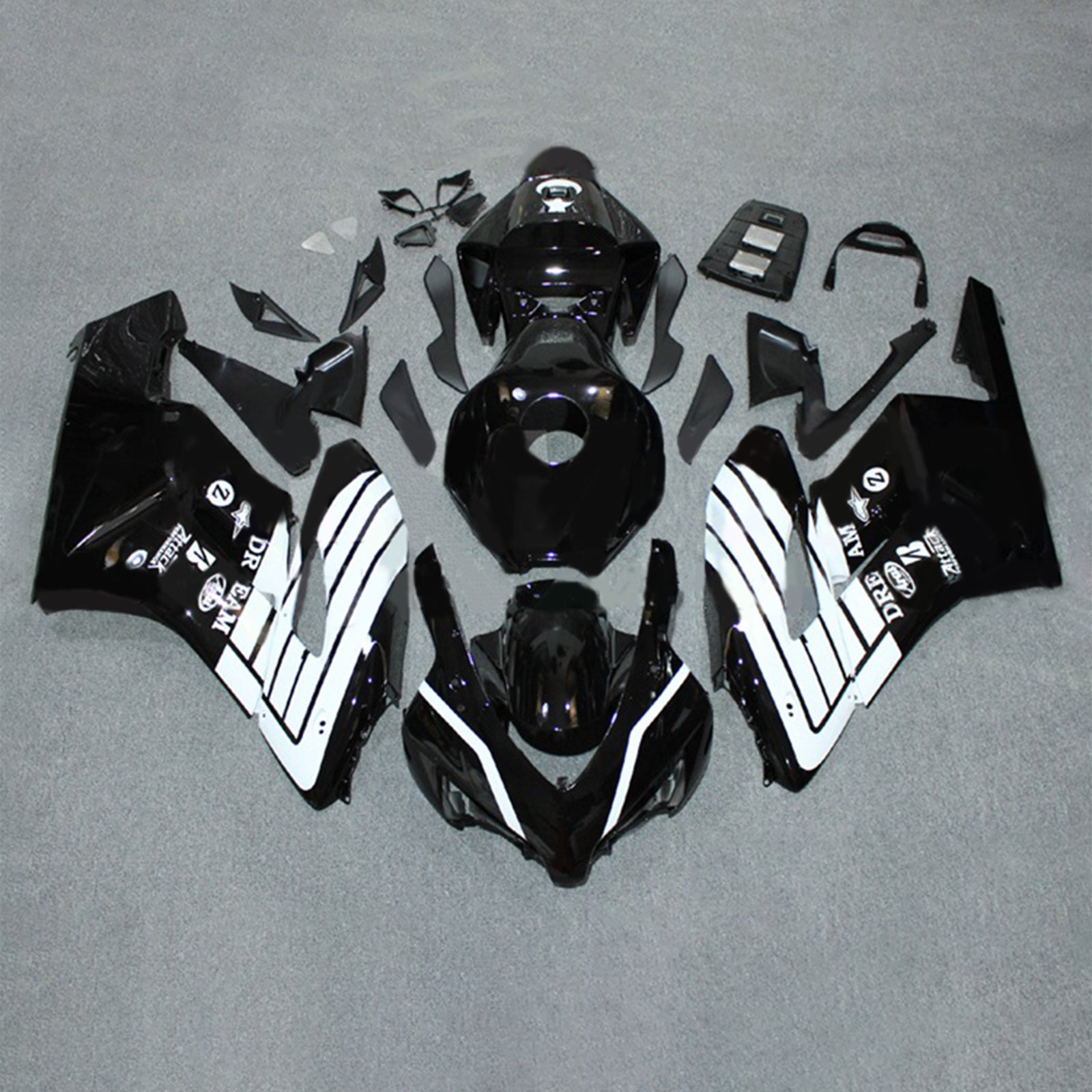 Amotopart 2004–2005 Honda CBR1000RR Schwarz-Weiß-Verkleidungsset