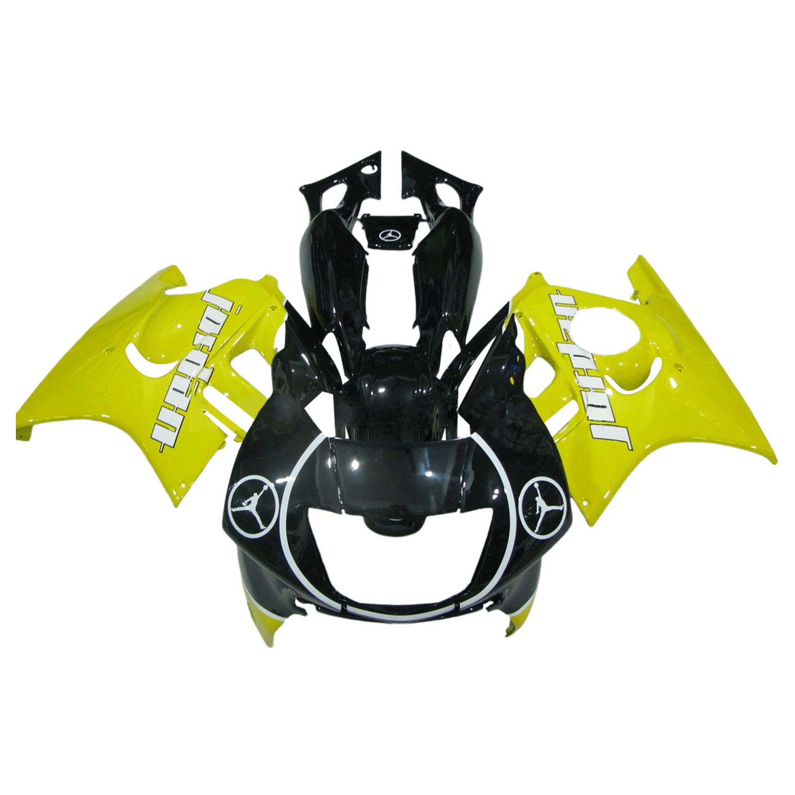 Amotopart 1997-1998 Honda CBR600 F3 Black Yellow Fairing Kit