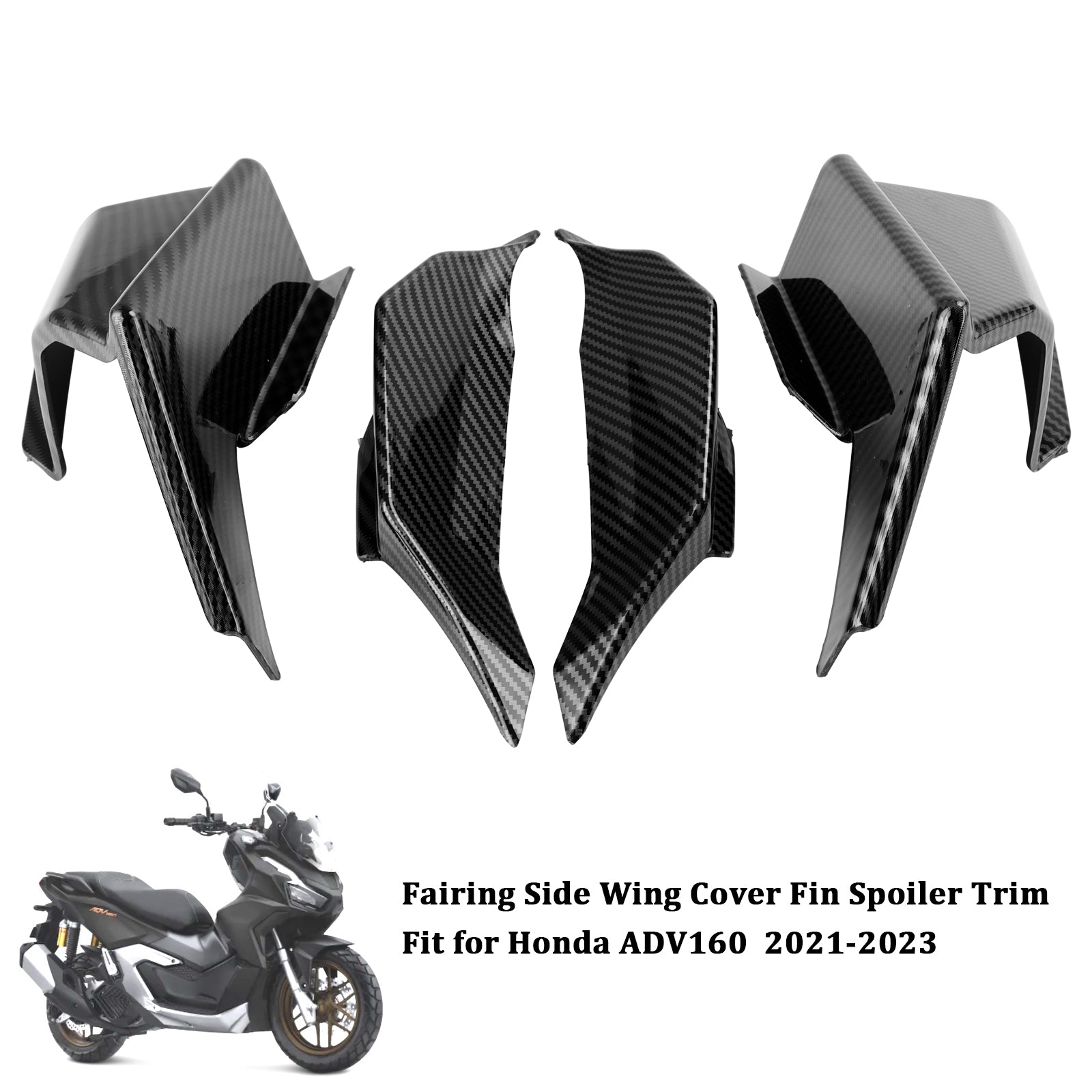 Fairing Side Wing Cover Fin Spoiler Trim For Honda ADV 160 2021-2023