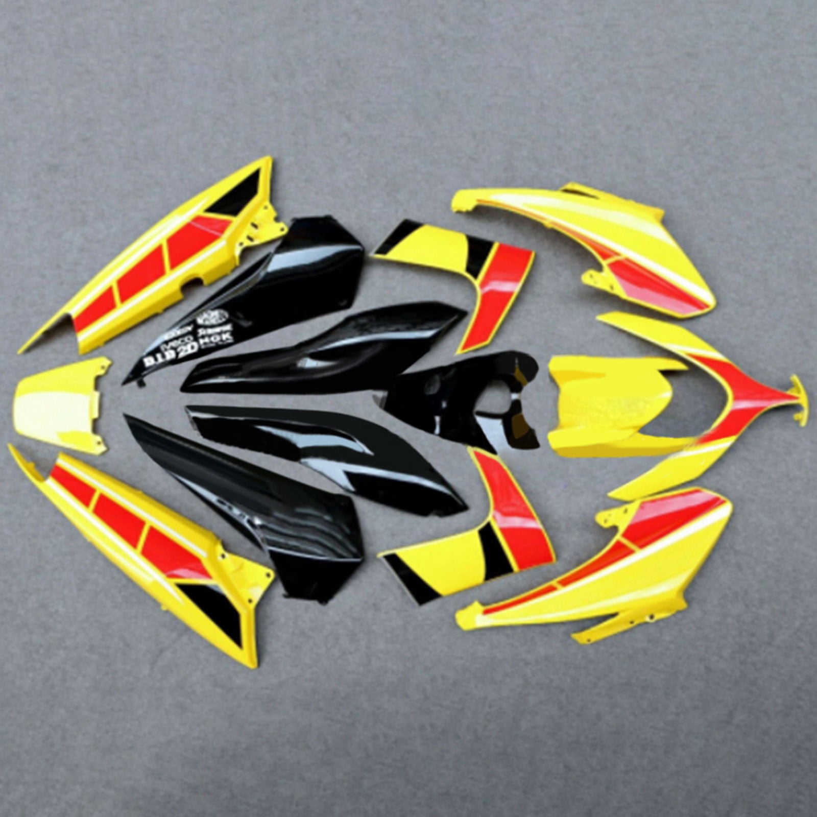 Amotopart 2008-2012 T-Max XP500 Yamaha Yellow&Red Fairing Kit