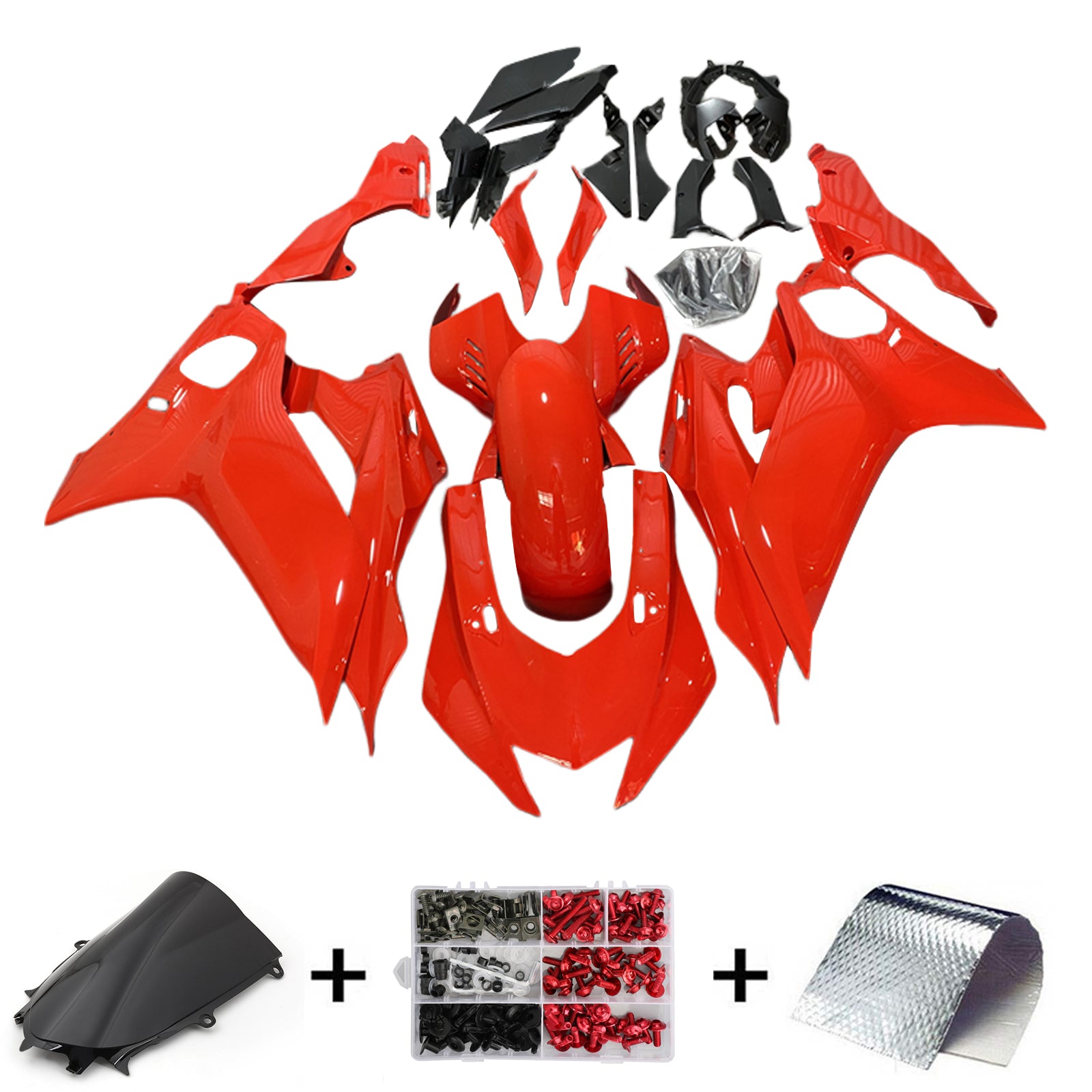 Kit carénage Amotopart Yamaha YZF-R6 2017-2023 rouge